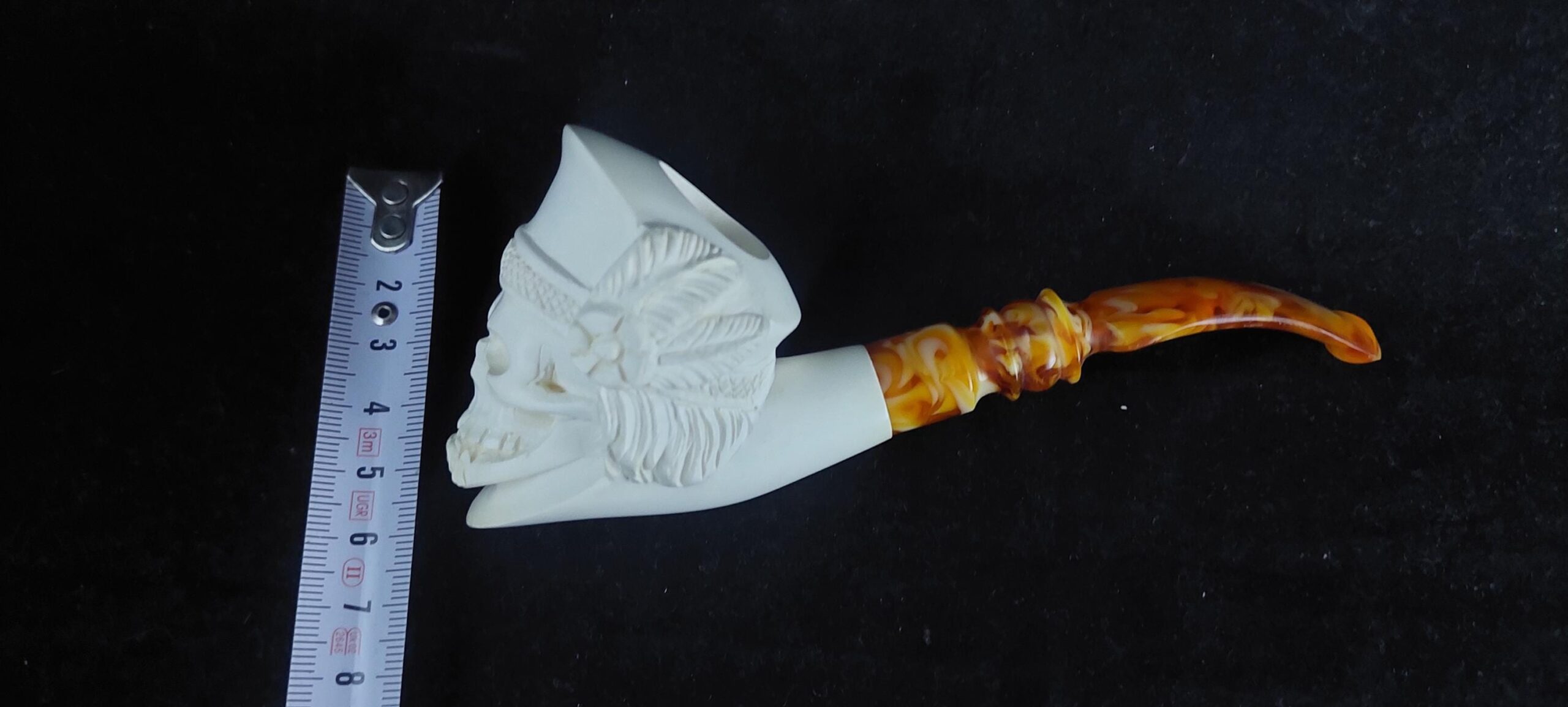 Skull meerschaum pipe, block meerschaum, meerschaum smoking pipe - Image 8