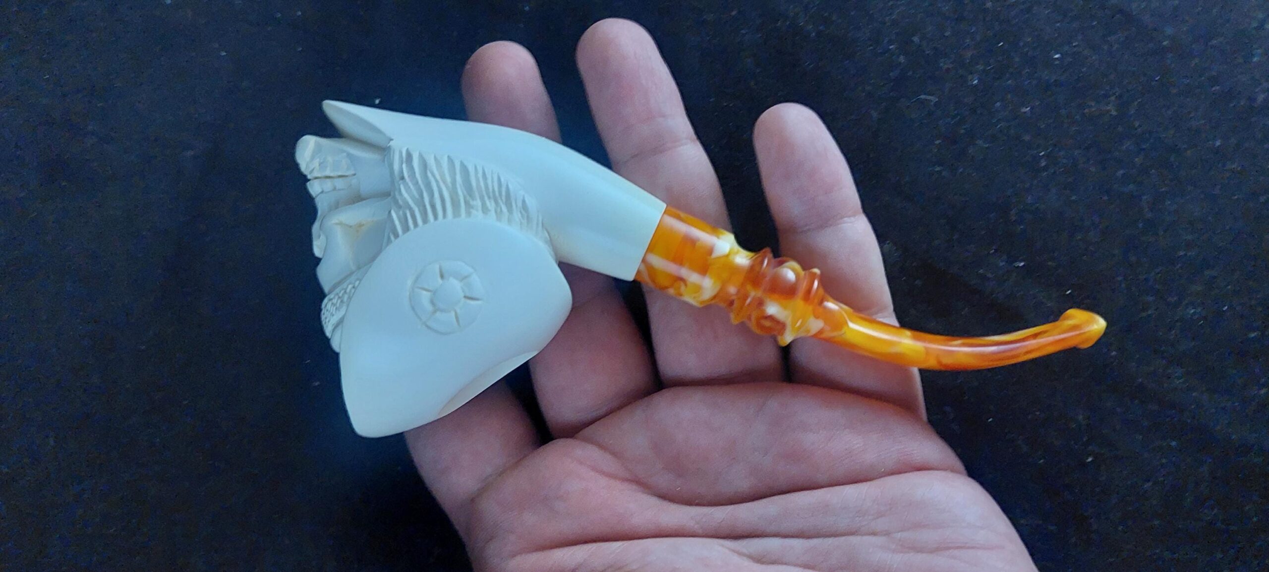 Skull meerschaum pipe, block meerschaum, meerschaum smoking pipe - Image 9