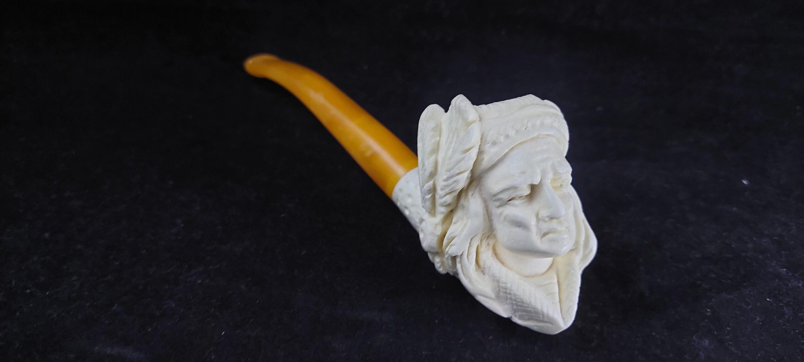 Native American meerschaum pipe – Collectible Handmade pipe, block meerschaum - Image 5