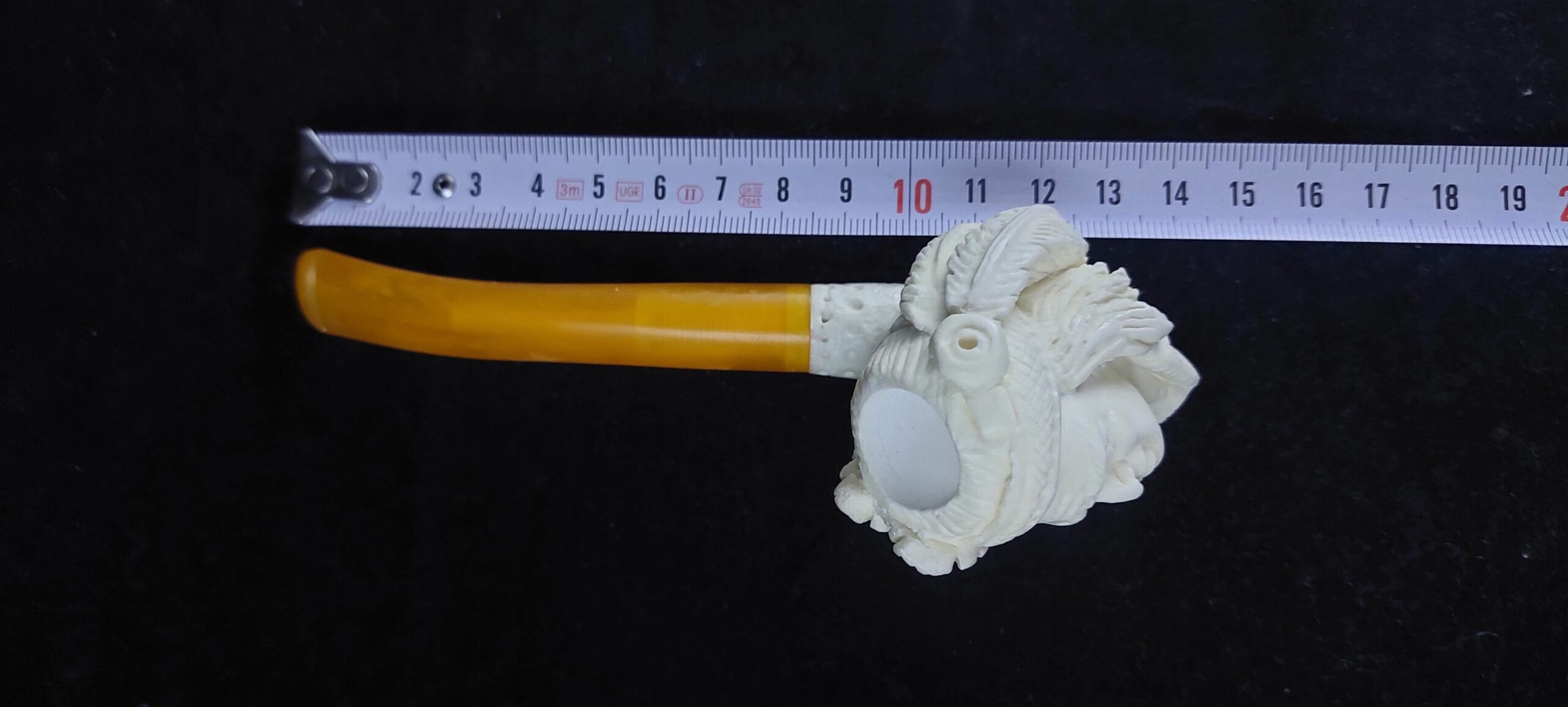Native American meerschaum pipe – Collectible Handmade pipe, block meerschaum - Image 7