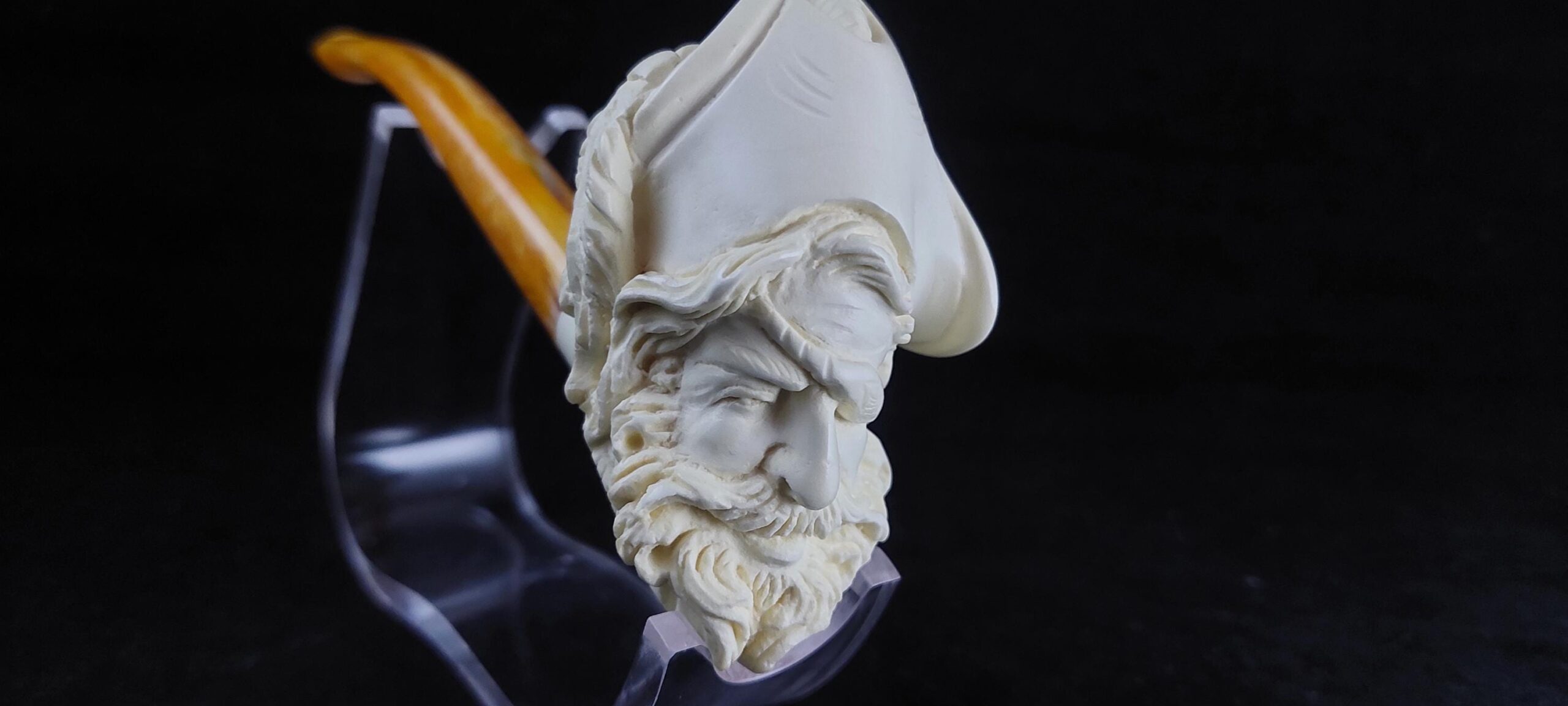 Pirate meerschaum pipe Meerschaum Pipe – Collectible Handmade pipe, block meerschaum - Image 4