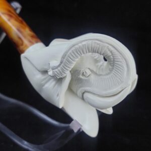 Majestic Elephant Head Pipe – Collector’s Unique Meerschaum Piece