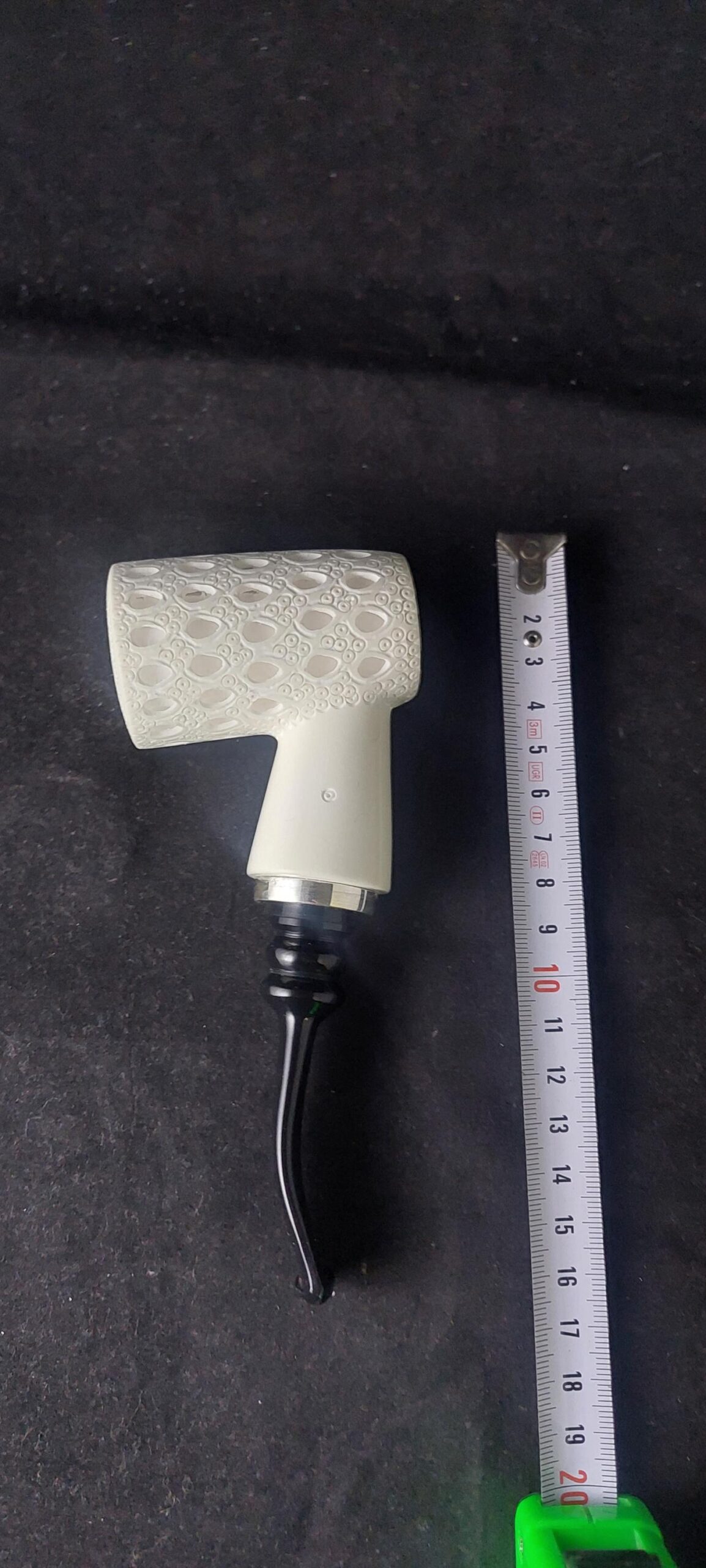 Poker Meerschaum Pipe – Hand Carved with Acrylic Stem & Silver 925 Accent and Smoking Room, Block meerschaum - Image 8