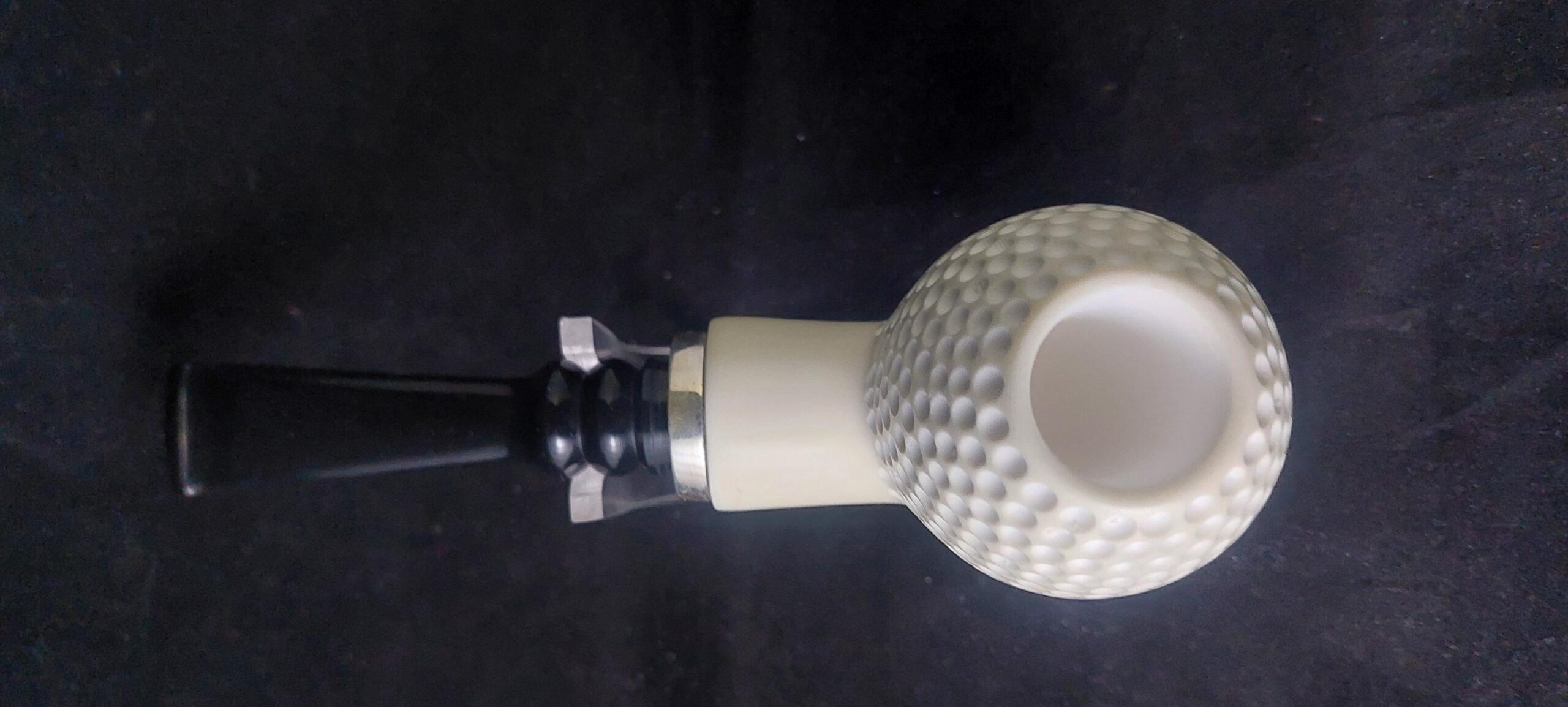 Golf Model Meerschaum Pipe – Hand Carved with Acrylic Stem & Silver 925 Accent and Smoking Room, Block meerschaum - Image 4