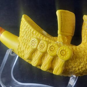 Epic Viking Ship Meerschaum Pipe – Norse Spirit Design