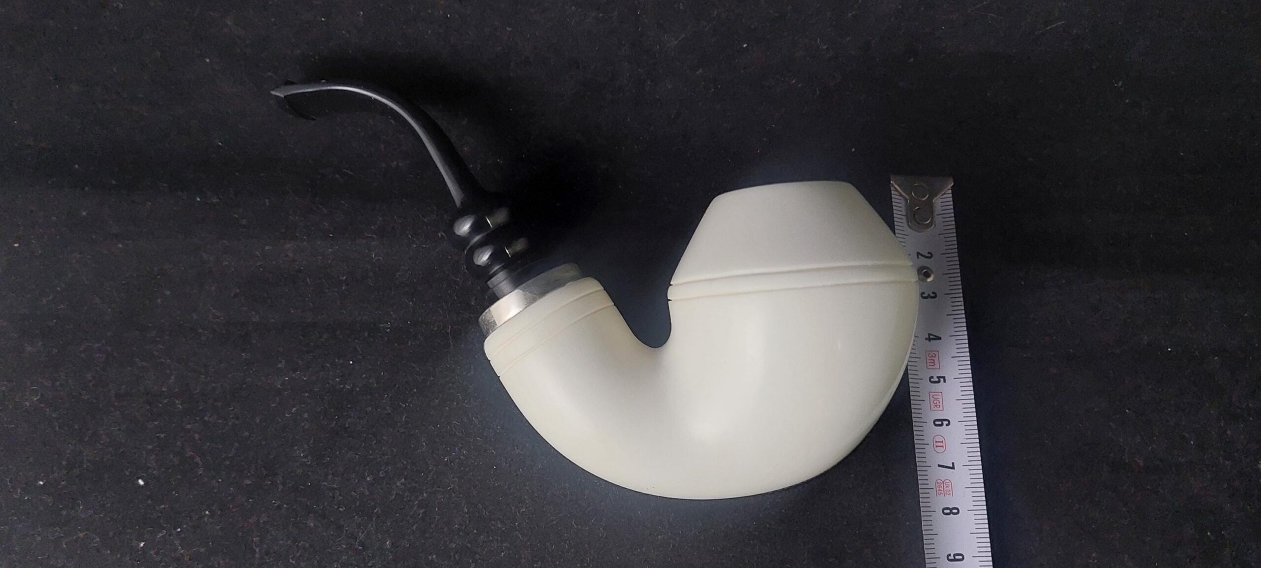 Premium Handmade Meerschaum Pipe – Smoking Room Style with Acrylic Stem & 925 Silver Accent,Block meerschaum - Image 8
