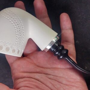 Elegant Meerschaum Pipe – Smoking Room with 925 Sterling Silver Ring & Acrylic Stem