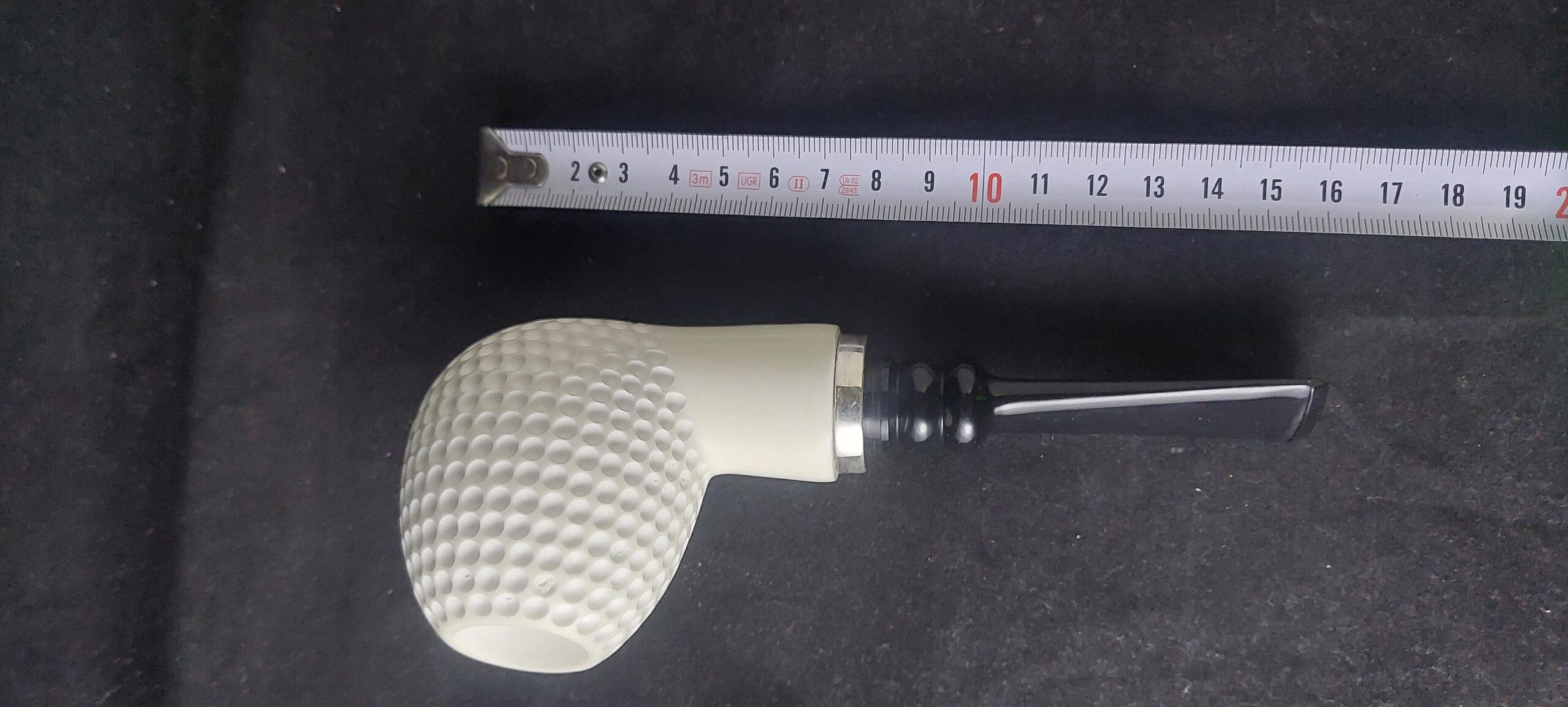Golf Model Meerschaum Pipe – Hand Carved with Acrylic Stem & Silver 925 Accent and Smoking Room, Block meerschaum - Image 8