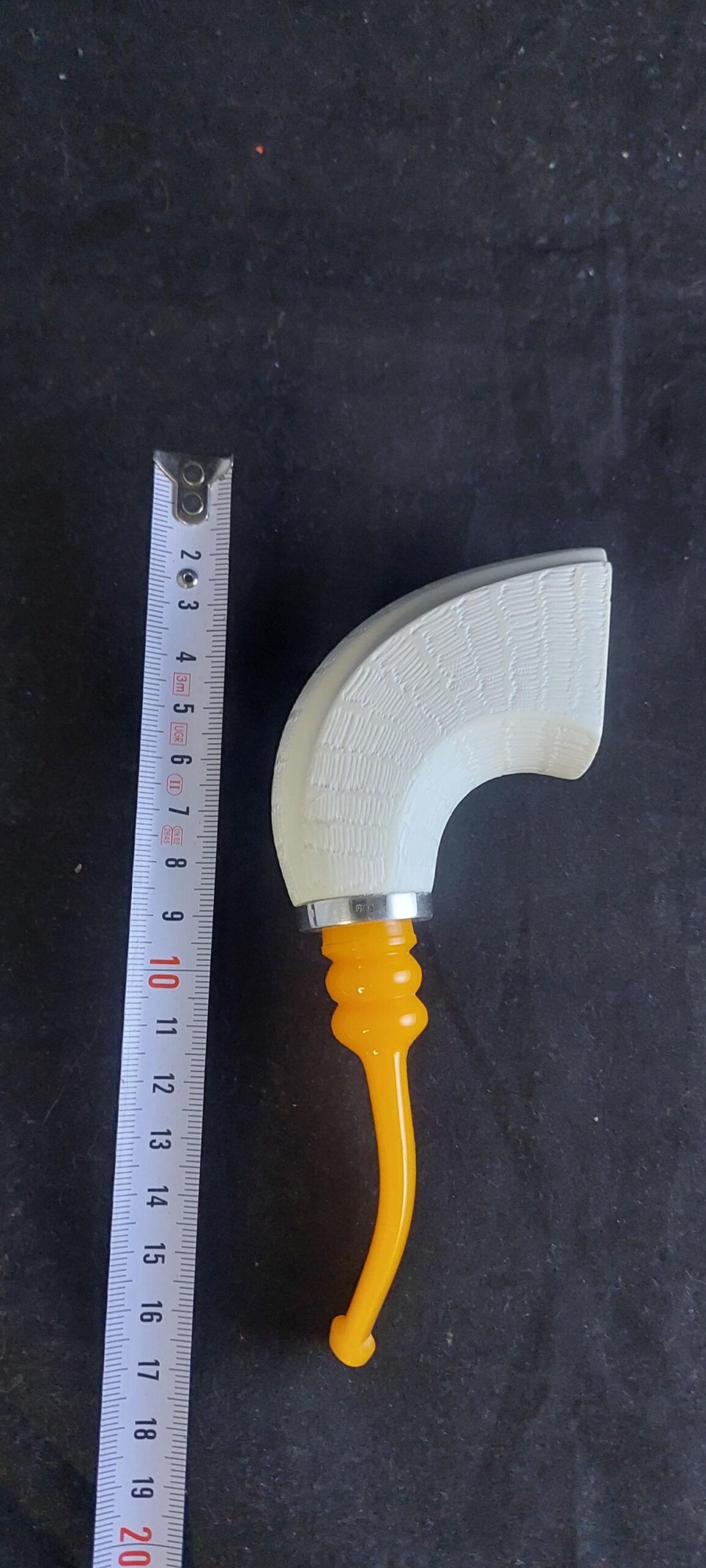 Turkish Meerschaum Pipe – Acrylic Stem & 925 Silver Ring, Handmade Gift for Him Block meerschaum - Image 8