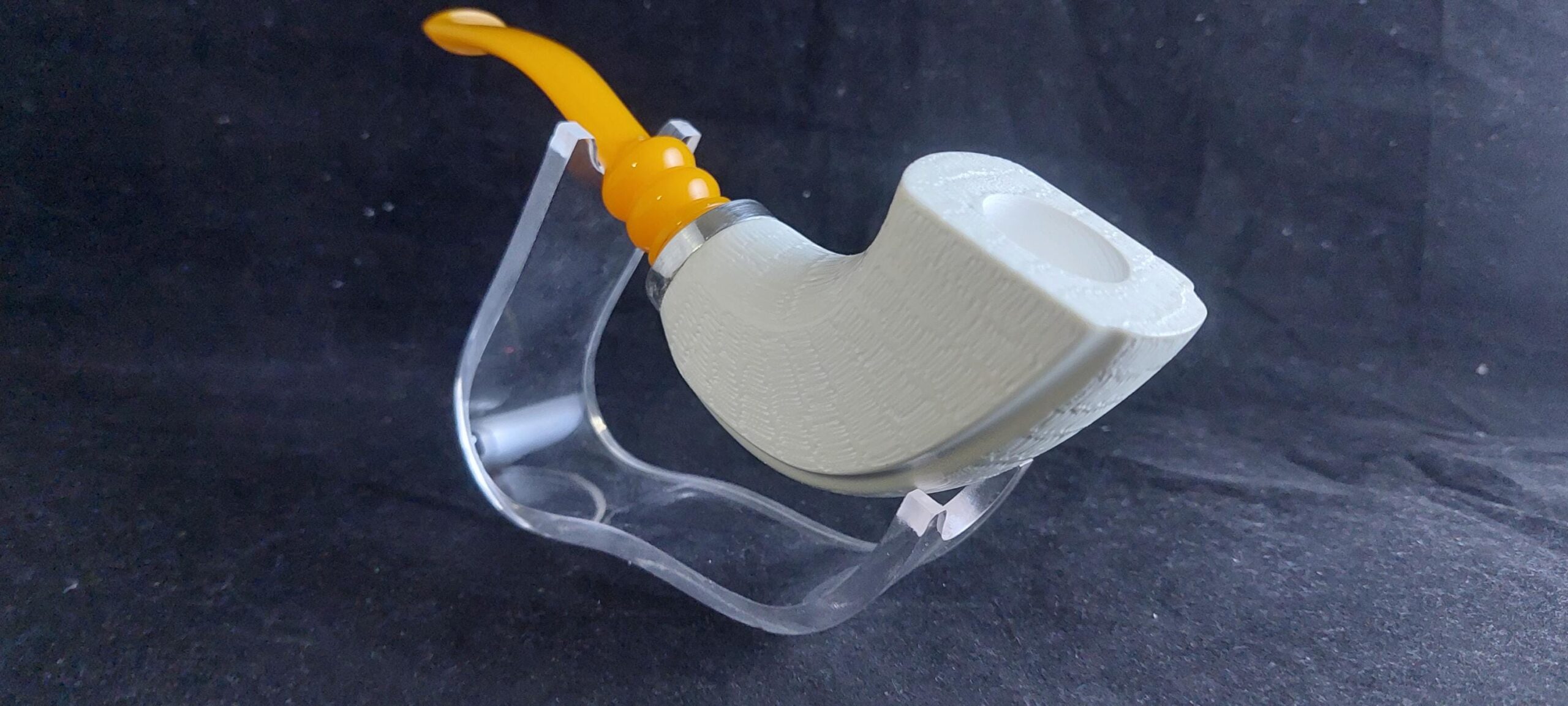 Turkish Meerschaum Pipe – Acrylic Stem & 925 Silver Ring, Handmade Gift for Him Block meerschaum - Image 7