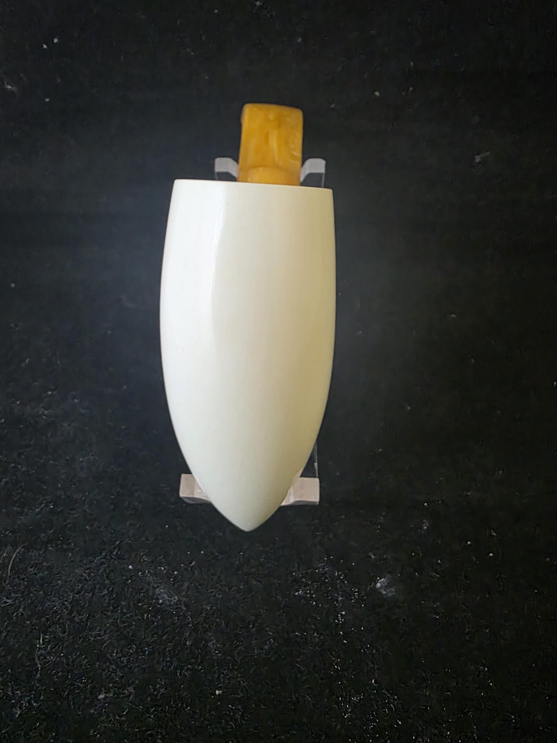 Free style hammer model meerschaum pipe with acrylic stem and deep bowl - Image 2