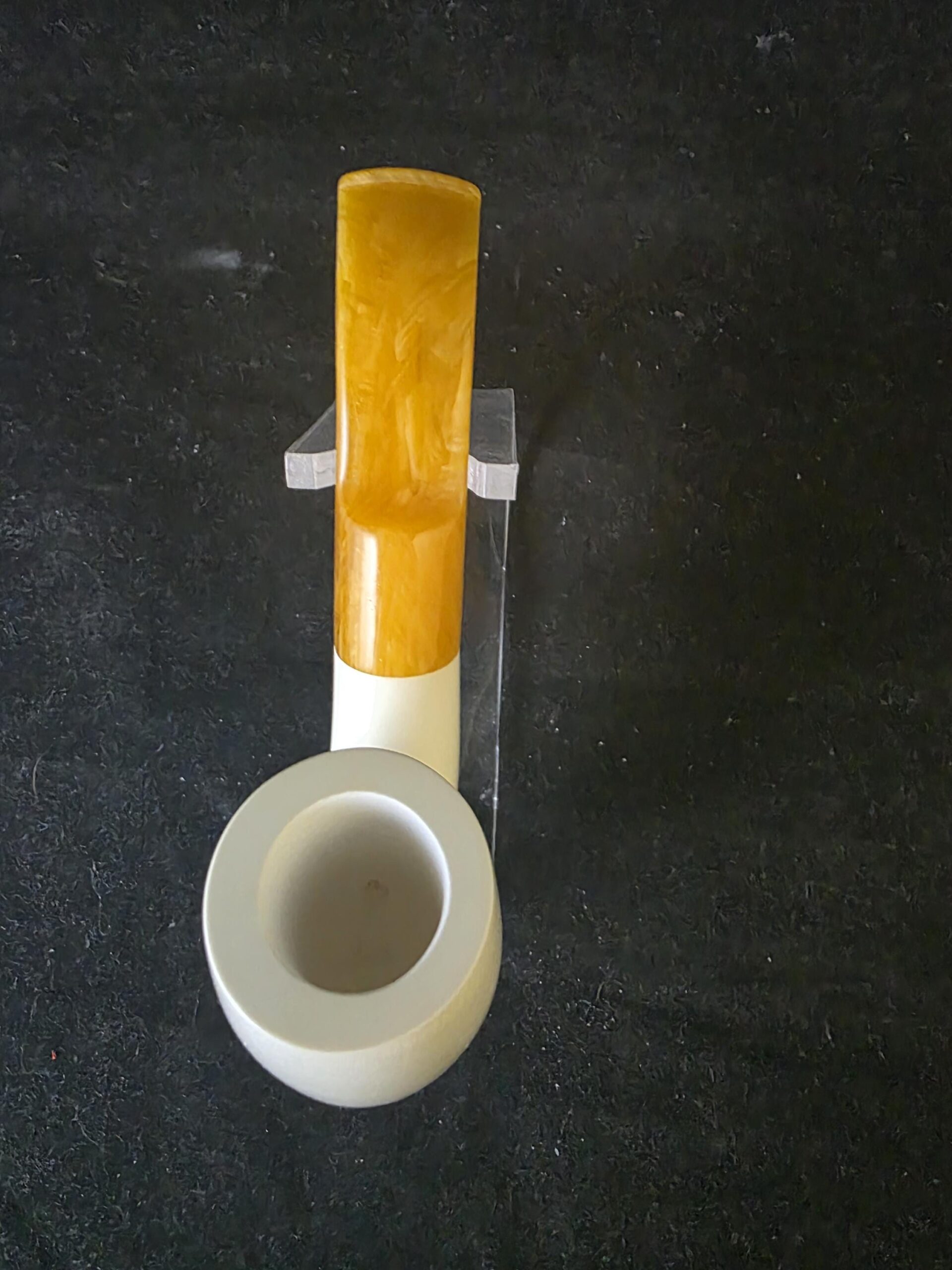 Free style hammer model meerschaum pipe with acrylic stem and deep bowl - Image 6