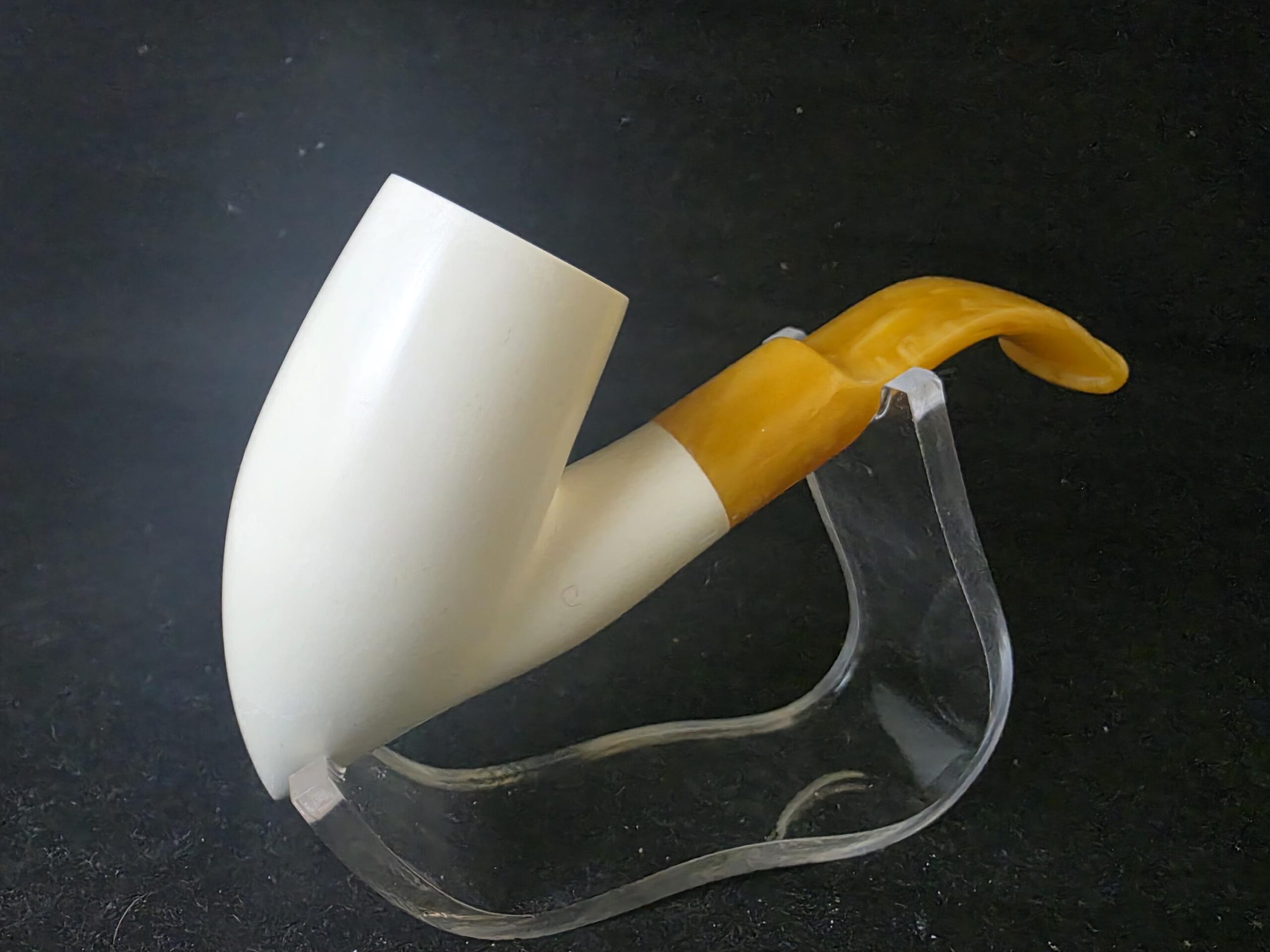 Free style hammer model meerschaum pipe with acrylic stem and deep bowl - Image 7