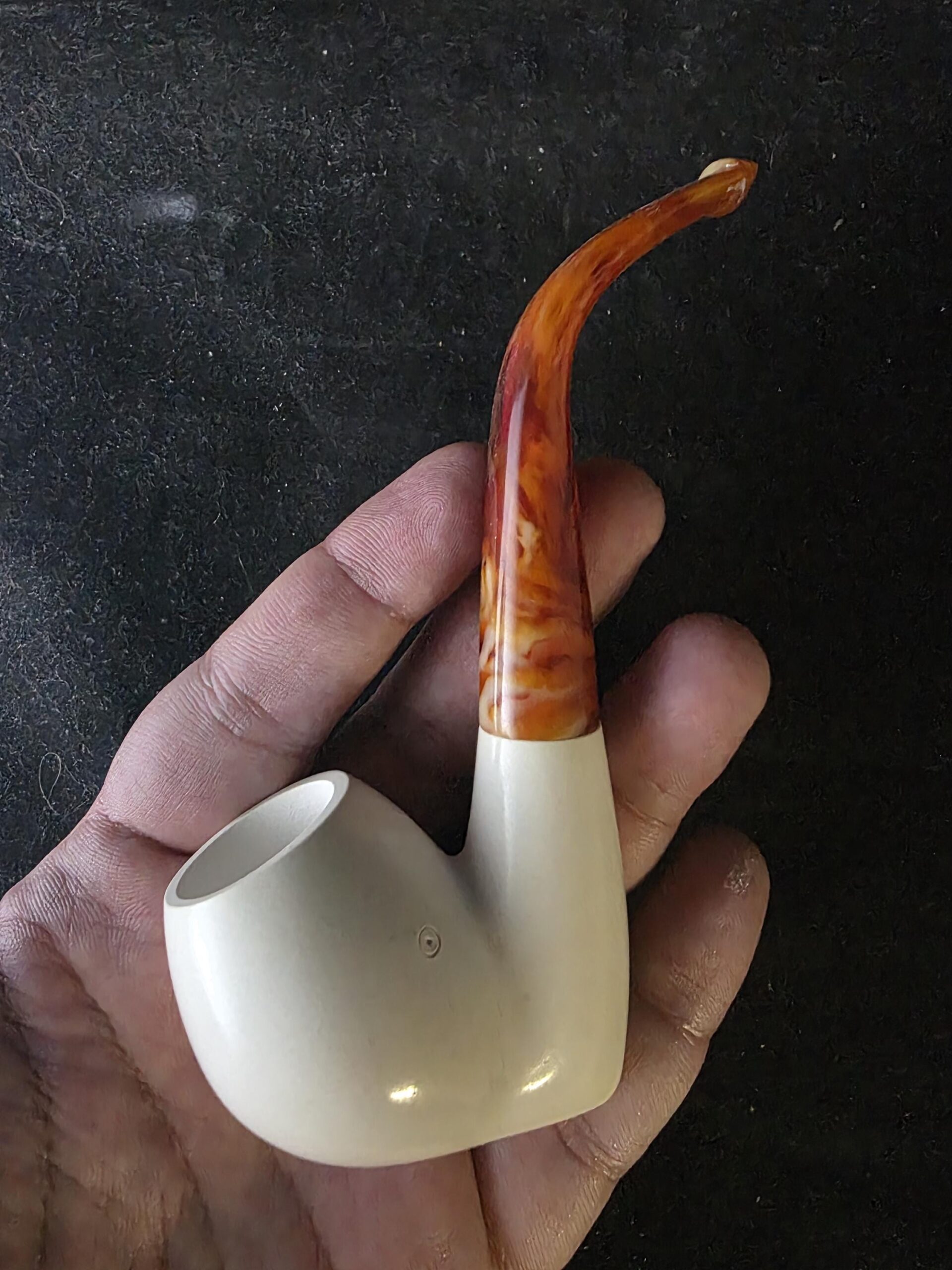Post Modern Bowl shape Meerschaum Pipe , pipe gift for him
