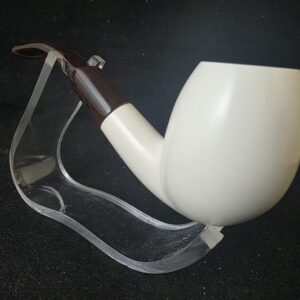 Elegant classic model meerschaum pipe with acrylic stem –, Block Meerschaum, Turkish meerschaum