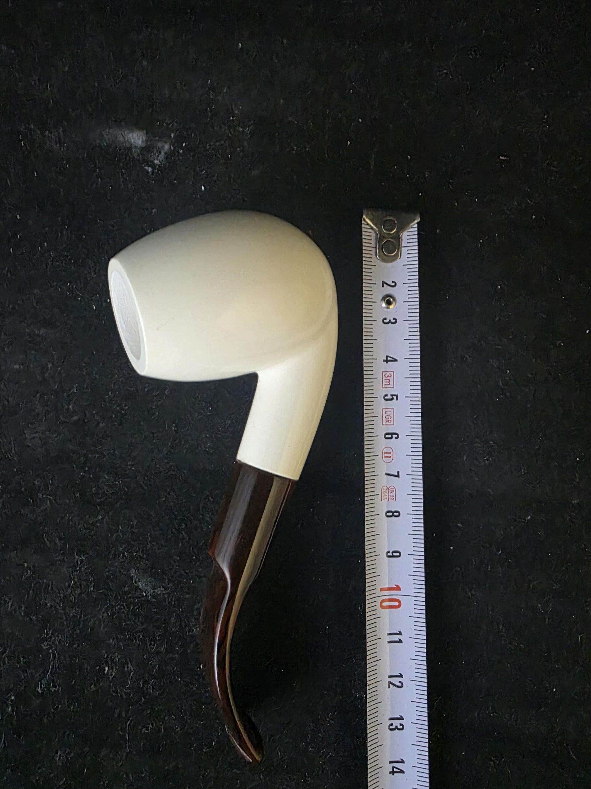 Elegant classic model meerschaum pipe with acrylic stem –, Block Meerschaum, Turkish meerschaum - Image 6