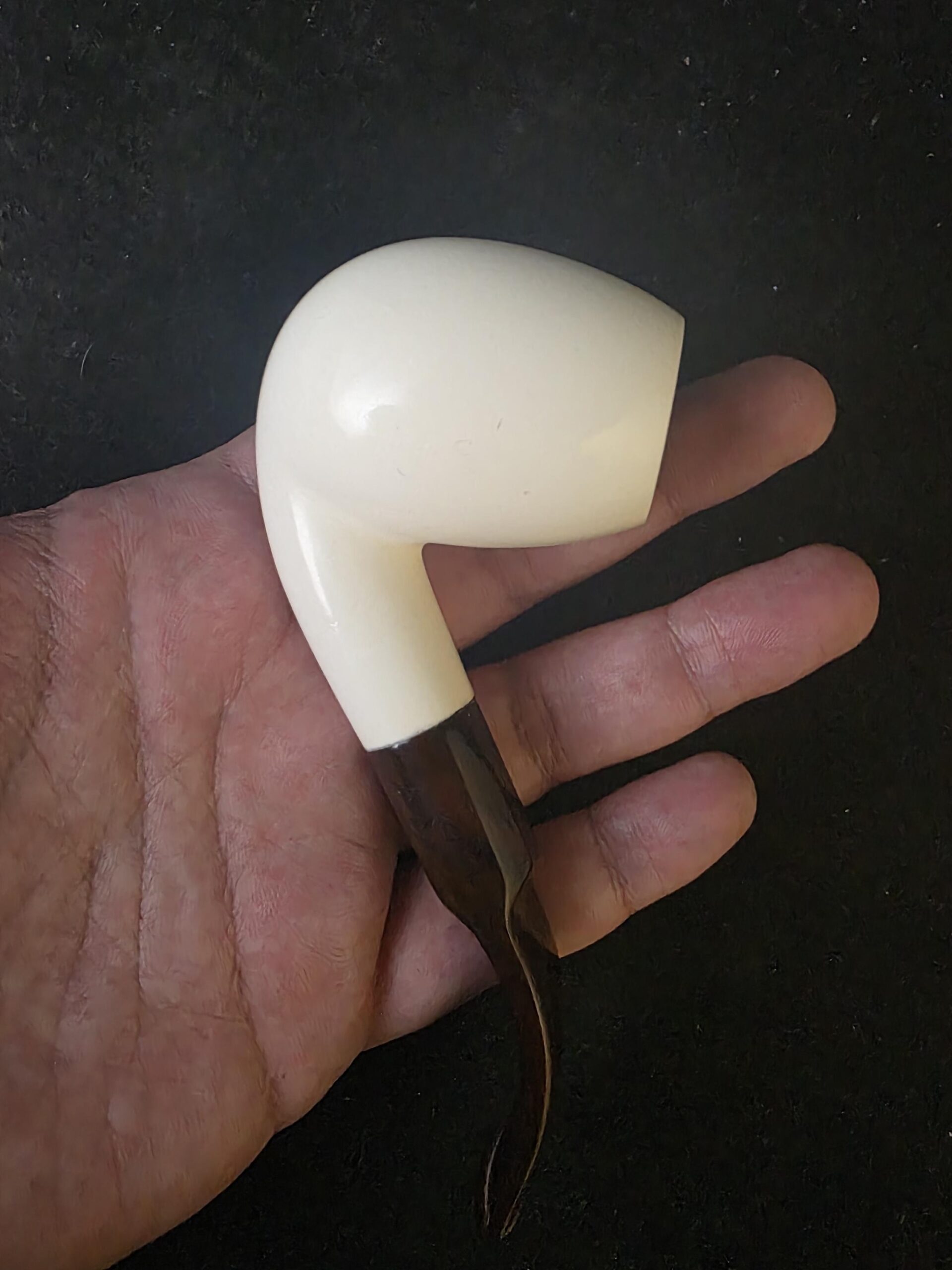 Elegant classic model meerschaum pipe with acrylic stem –, Block Meerschaum, Turkish meerschaum - Image 5