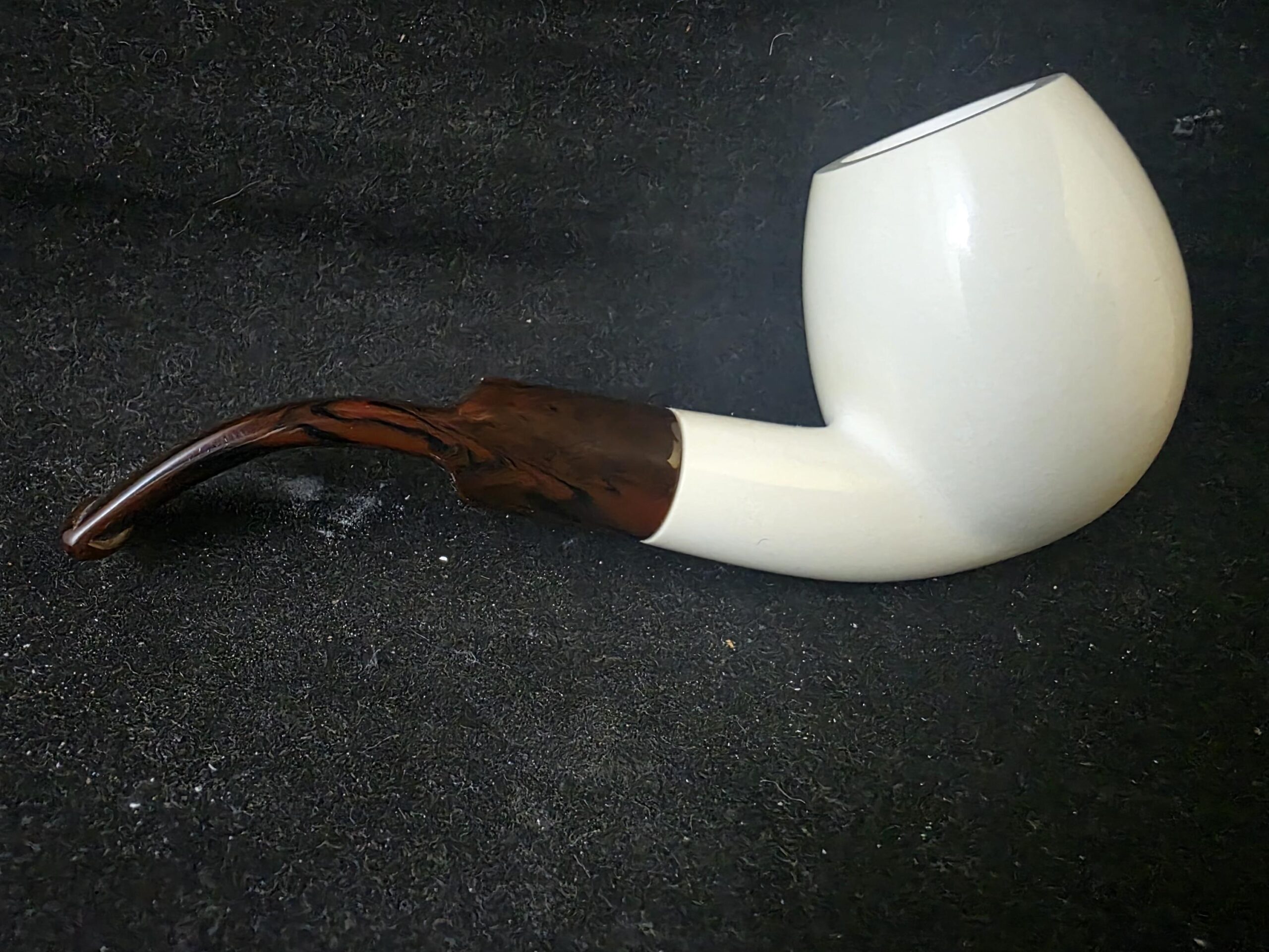 Elegant classic model meerschaum pipe with acrylic stem –, Block Meerschaum, Turkish meerschaum - Image 9