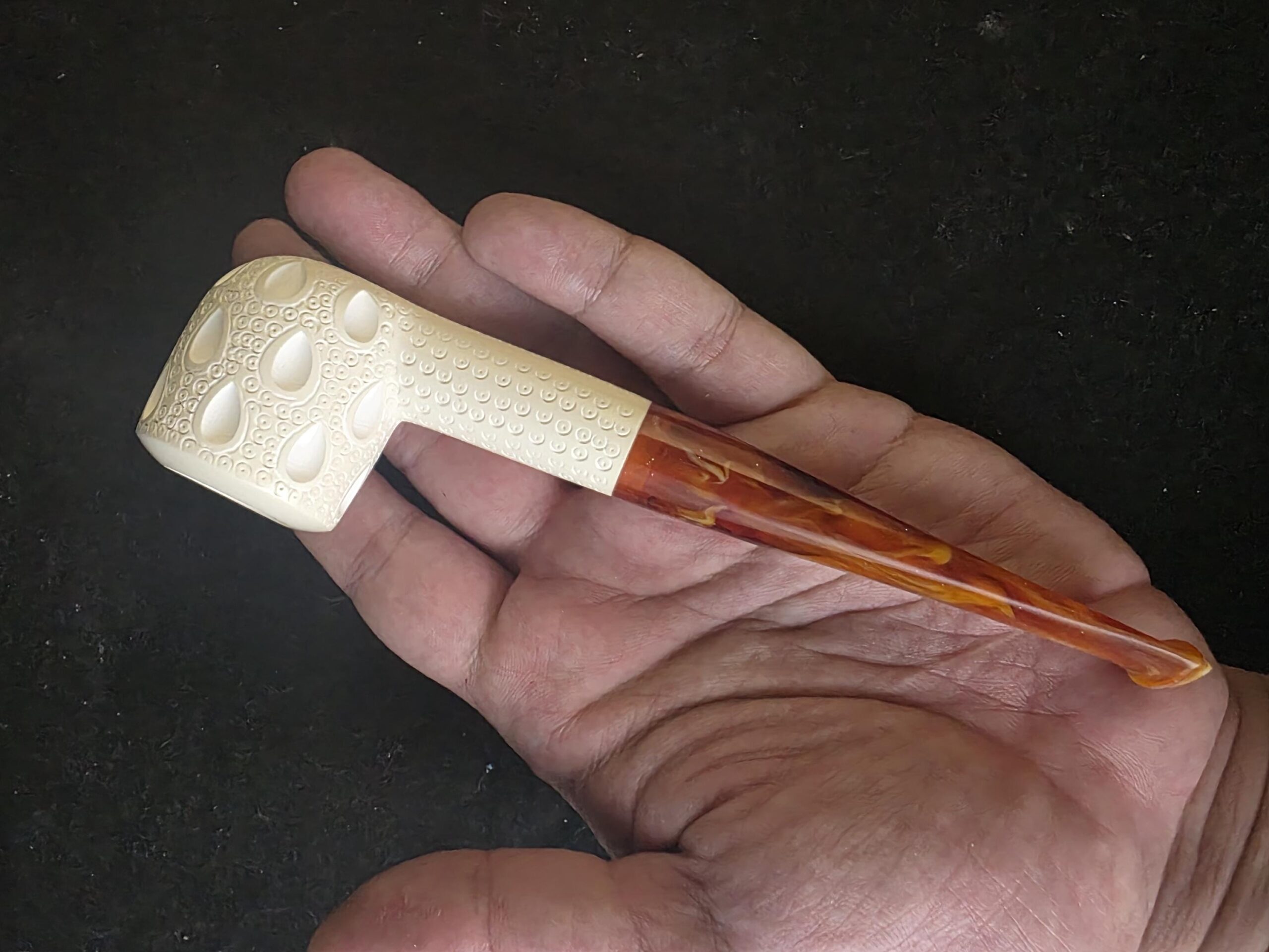 Depicted classic model meerschaum pipe –, Block Meerschaum, Turkish meerschaum, - Image 6