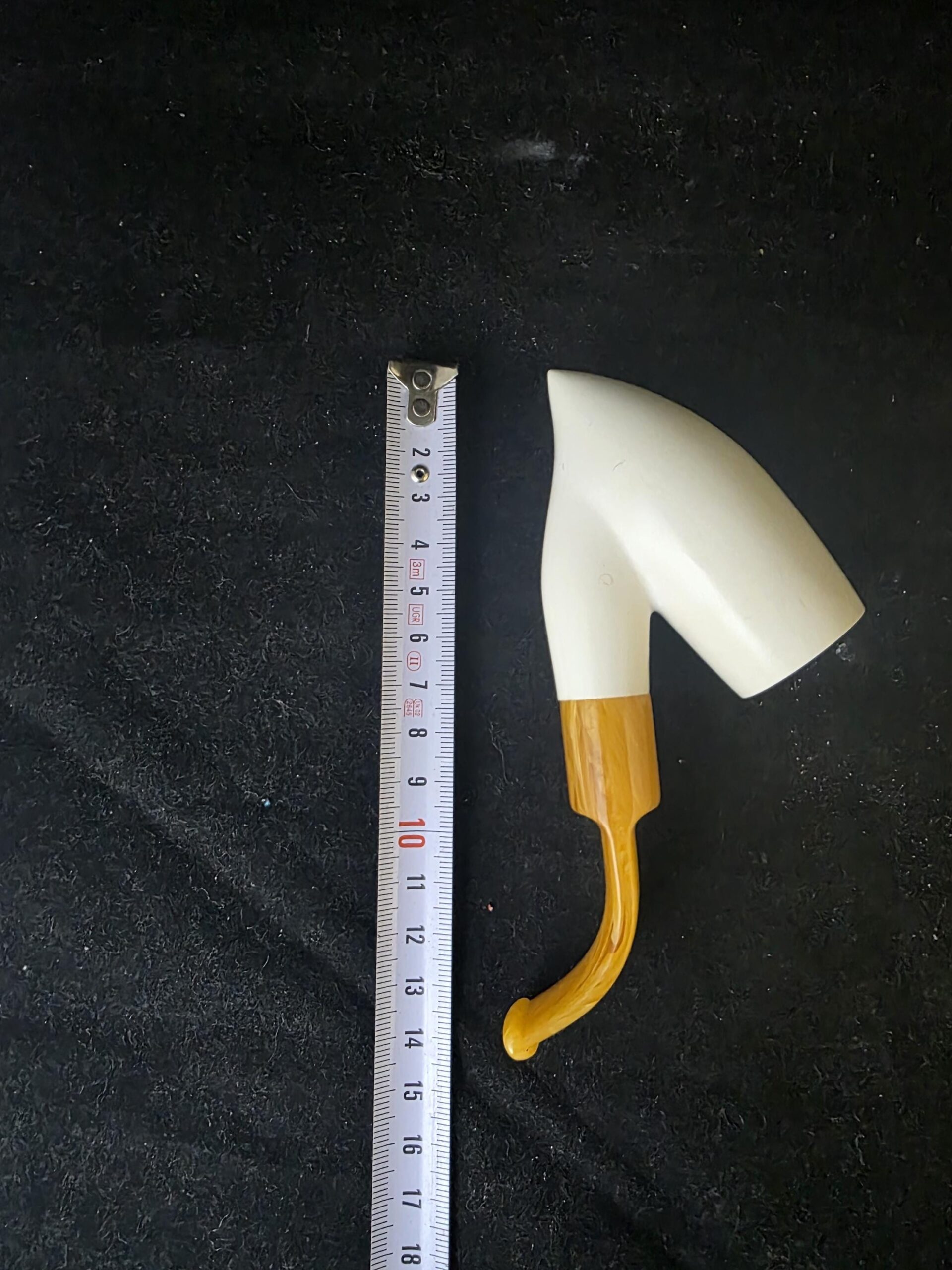 Free style hammer model meerschaum pipe with acrylic stem and deep bowl - Image 10