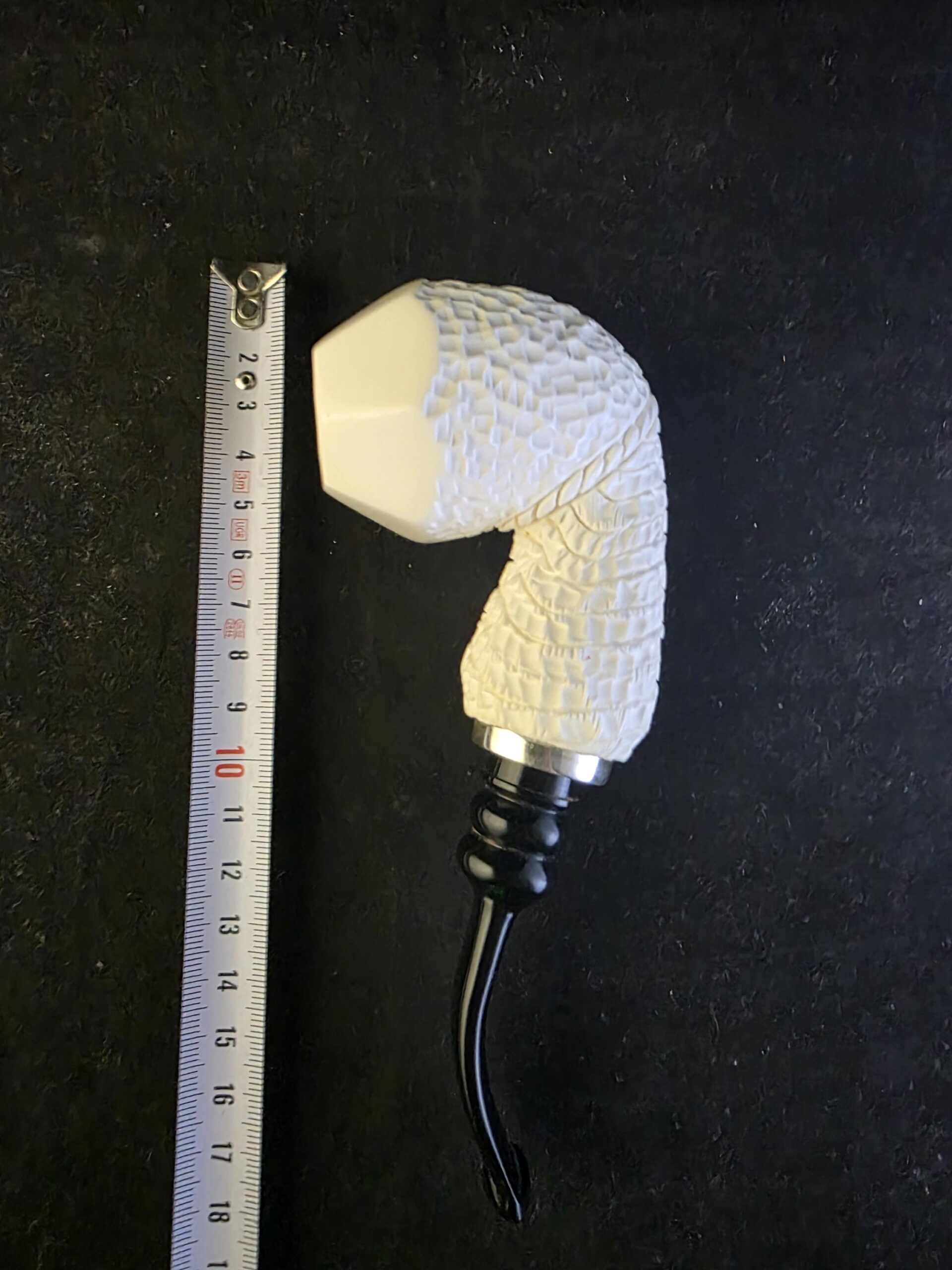 Classic Elite design Meerschaum Pipe – Hand Carved with Acrylic Stem & Silver 925 With Smoking Room, Block Meerschaum Pipe, - Image 7