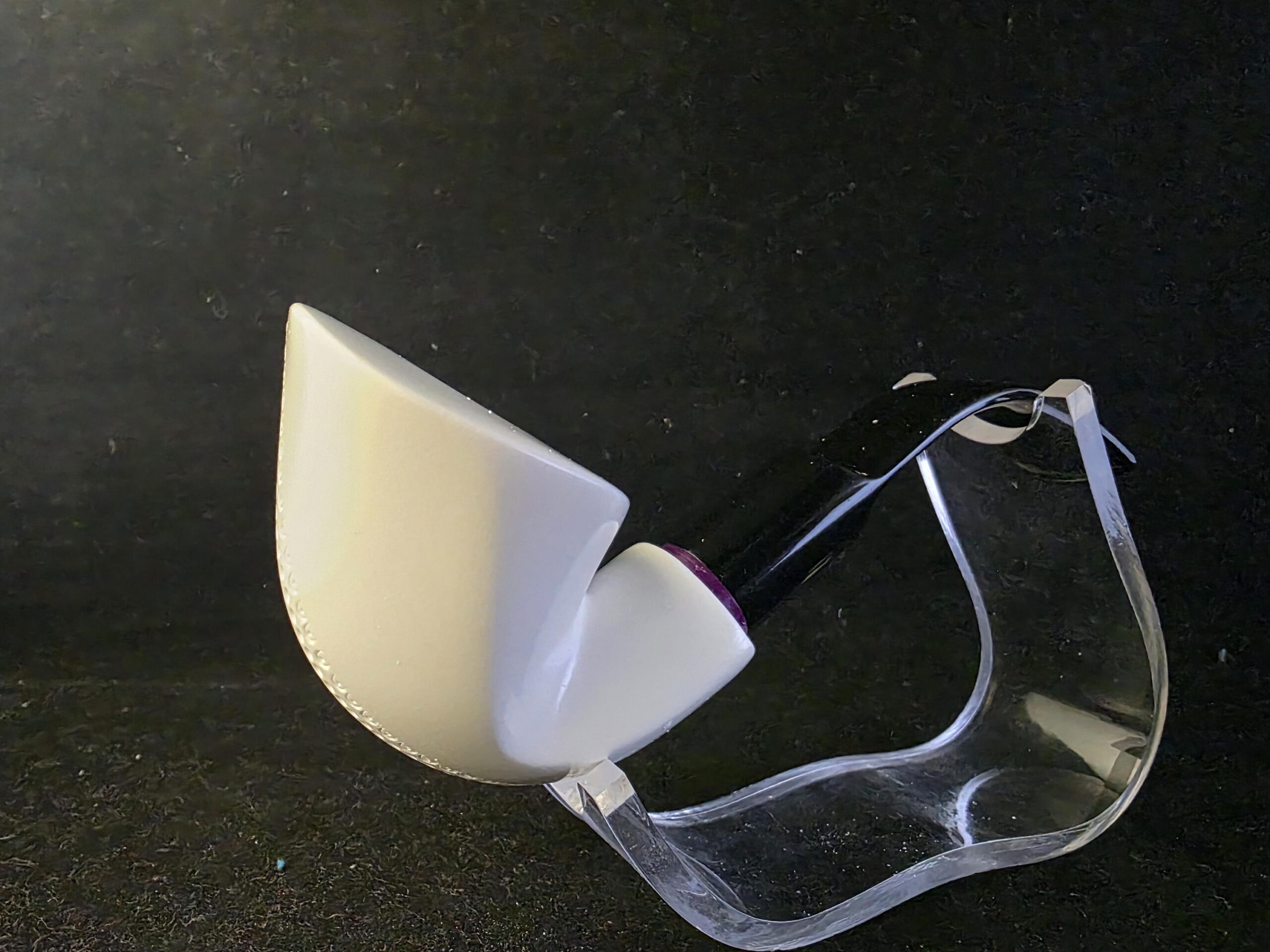 Classic Elite Design Meerschaum Pipe, Hand Carved Pipe with Acrylic Stem, Block Meerschaum,