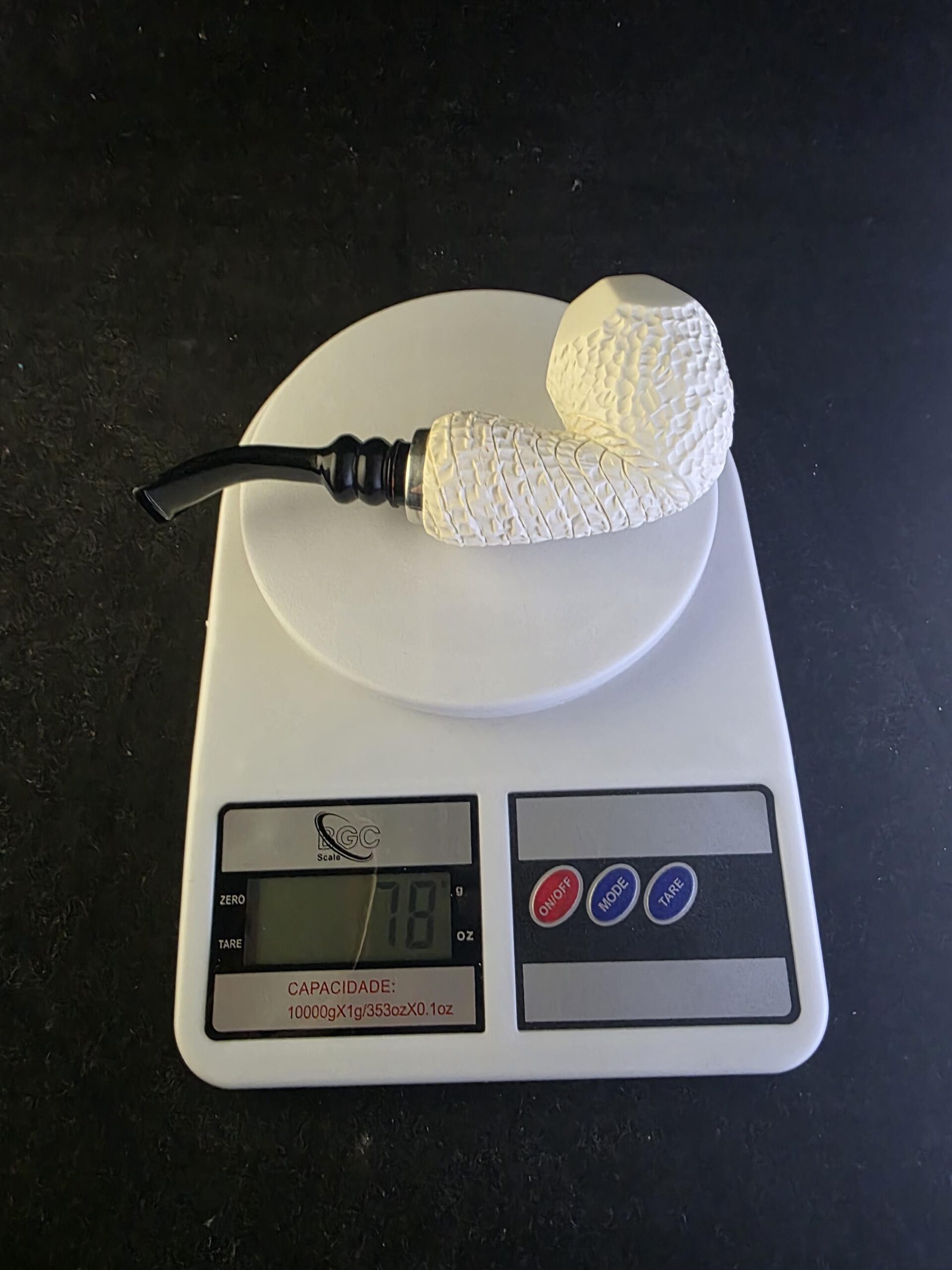 Classic Elite design Meerschaum Pipe – Hand Carved with Acrylic Stem & Silver 925 With Smoking Room, Block Meerschaum Pipe, - Image 8