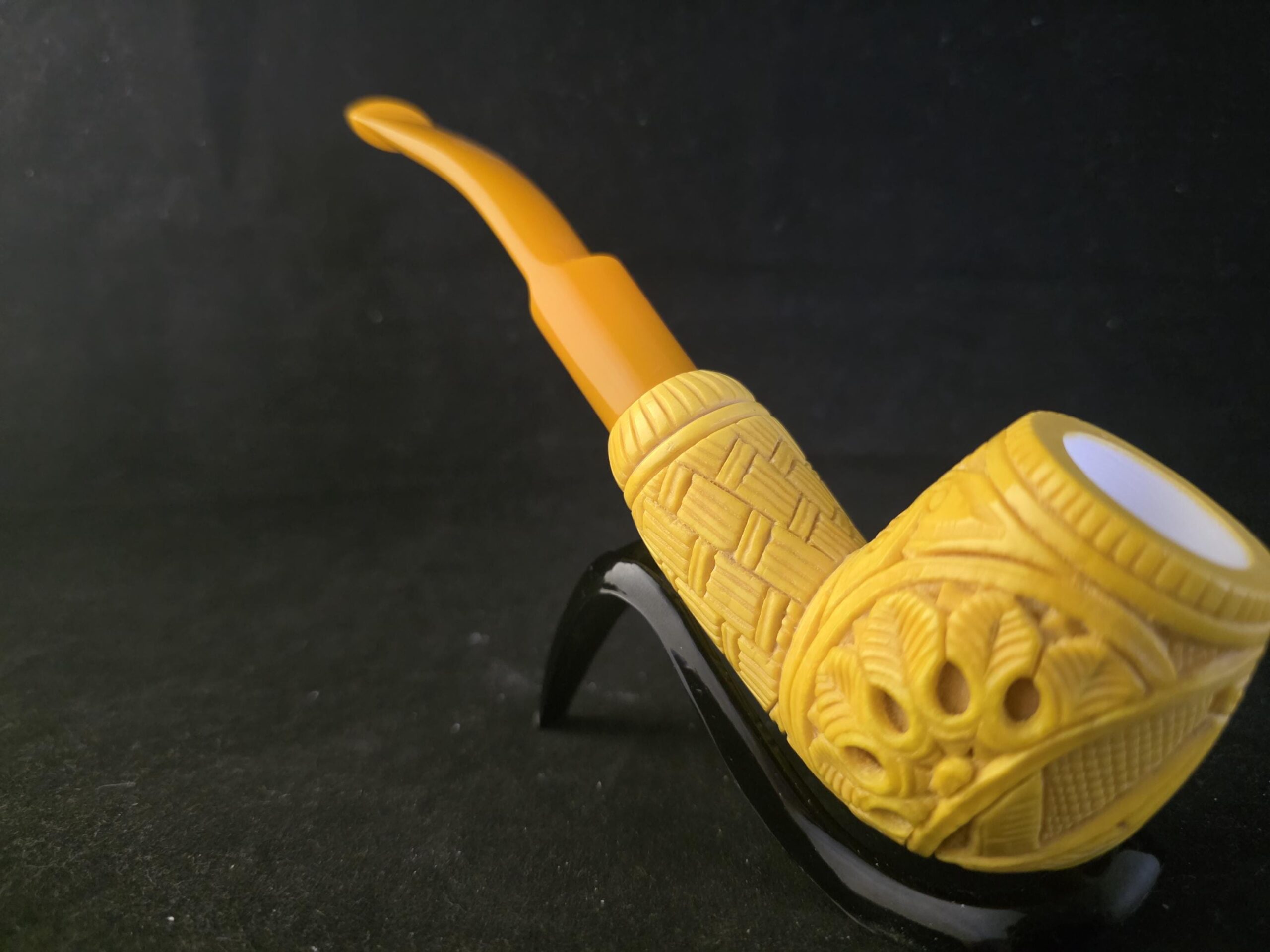 Masonic Figure Meerschaum Pipe, Premium Handmade Meerschaum Pipe with Acrylic Stem &Block meerschaum,Special masonic art - Image 2
