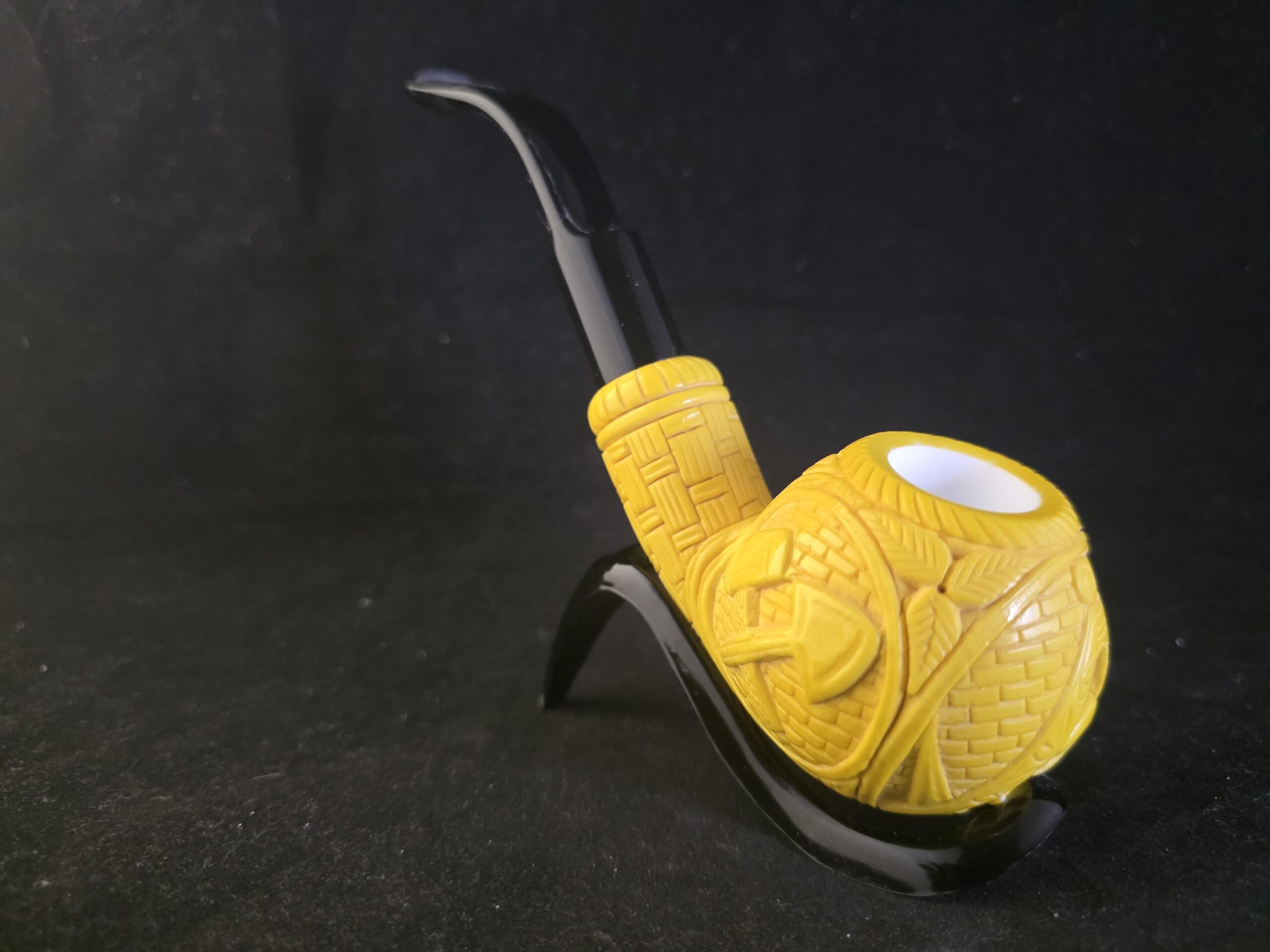 Masonic Figure Meerschaum Pipe, Premium Handmade Meerschaum Pipe with Acrylic Stem &Block meerschaum,Special masonic art - Image 3