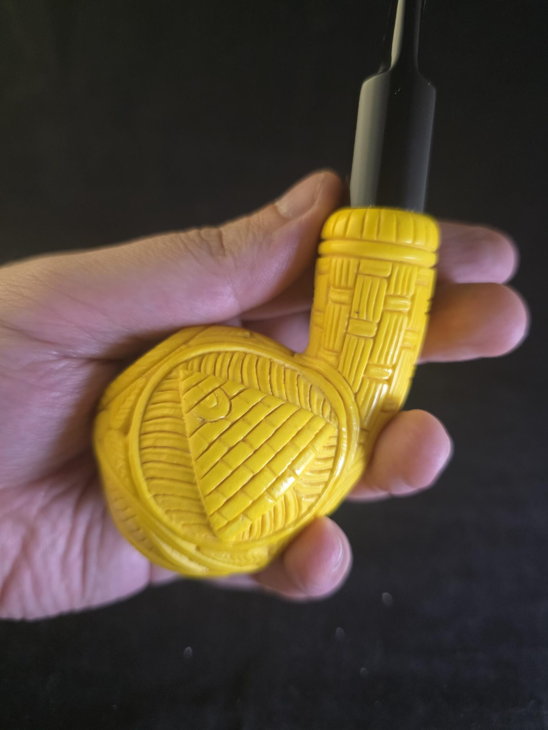Masonic Figure Meerschaum Pipe, Premium Handmade Meerschaum Pipe with Acrylic Stem &Block meerschaum,Special masonic art - Image 5