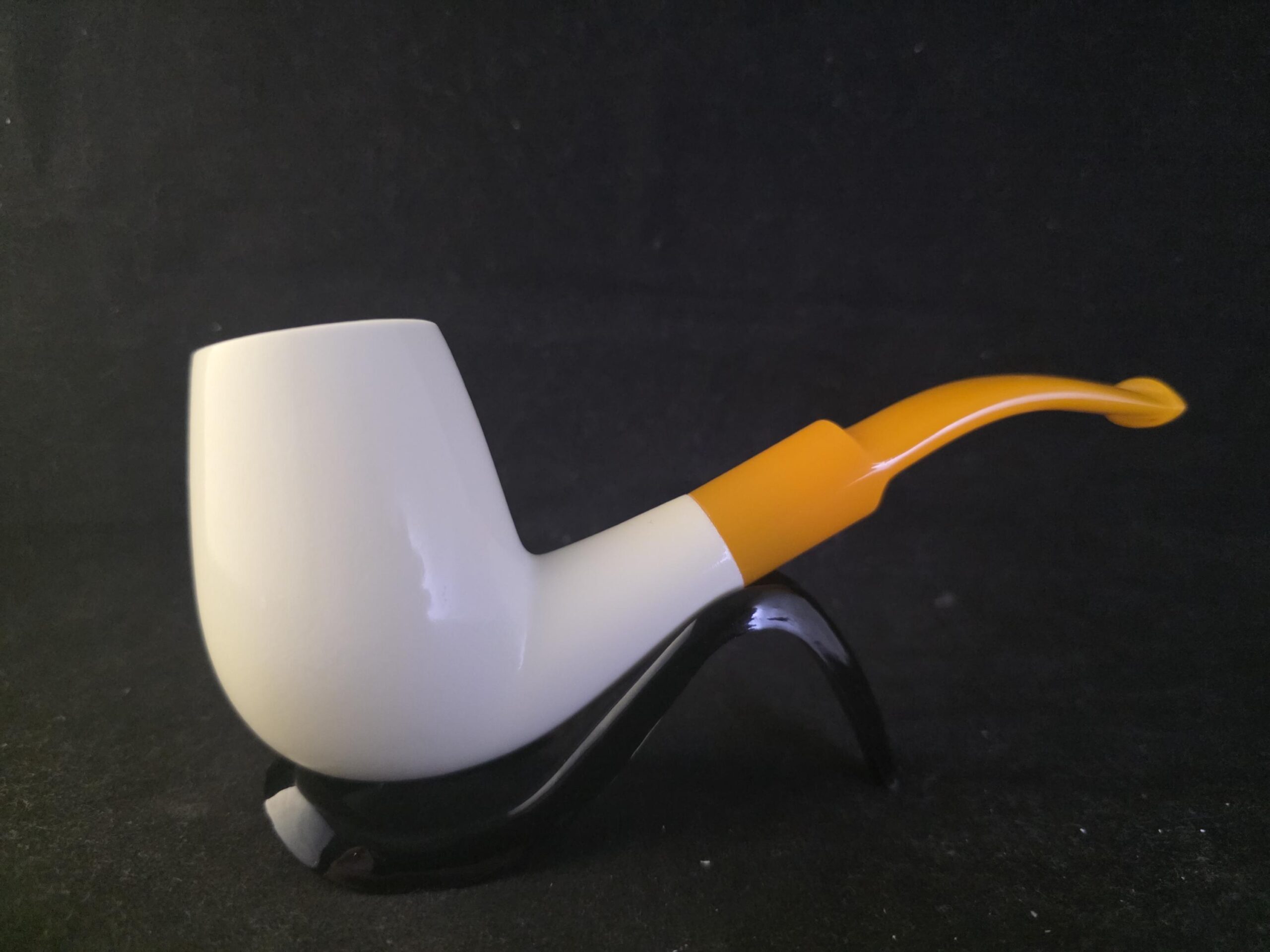 Classic Smooth Design Meerschaum Pipe with Acrylic Stem & Block Meerschaum,Turkish Meerschaum - Image 3