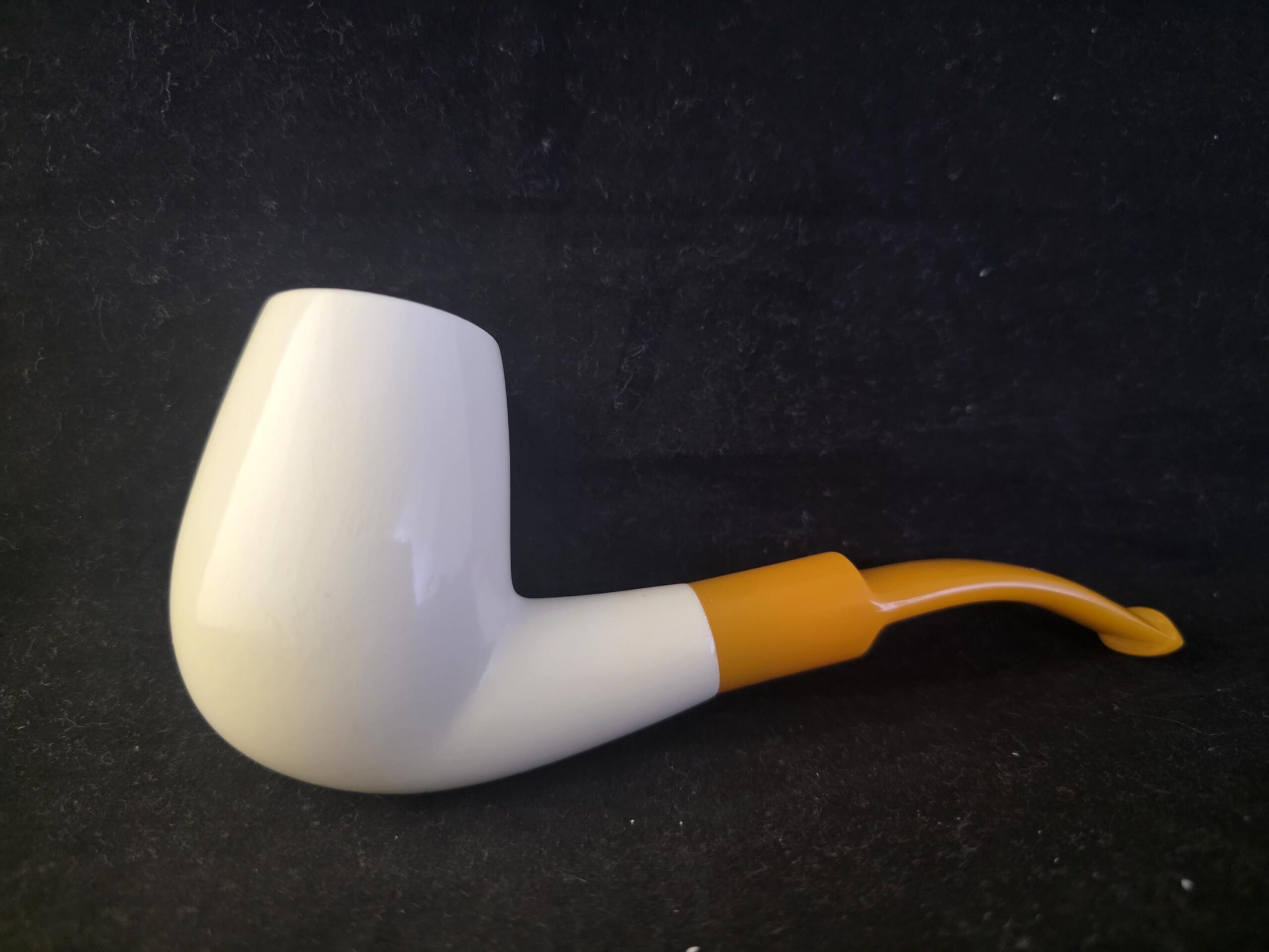 Classic Smooth Design Meerschaum Pipe with Acrylic Stem & Block Meerschaum,Turkish Meerschaum - Image 7