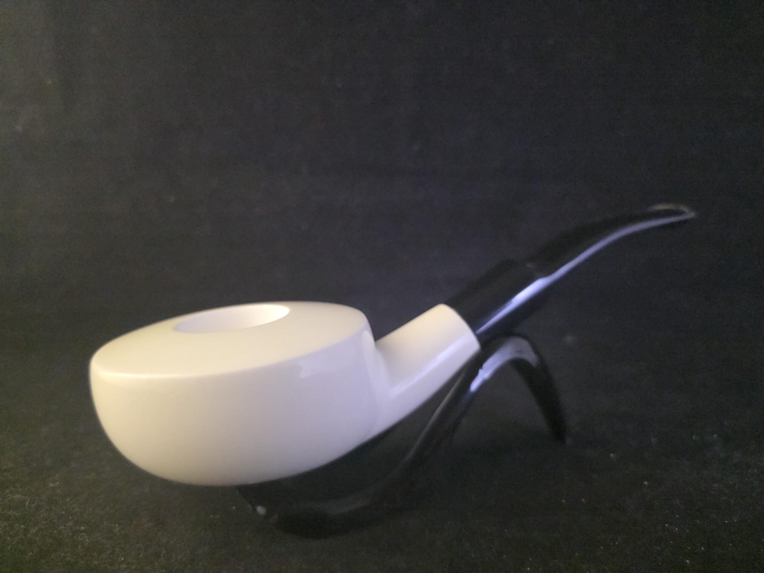 Free Style Smooth Meerschaum Pipe with Acrylic Stem & Block Meerschaum,Turkish Meerschaum - Image 3