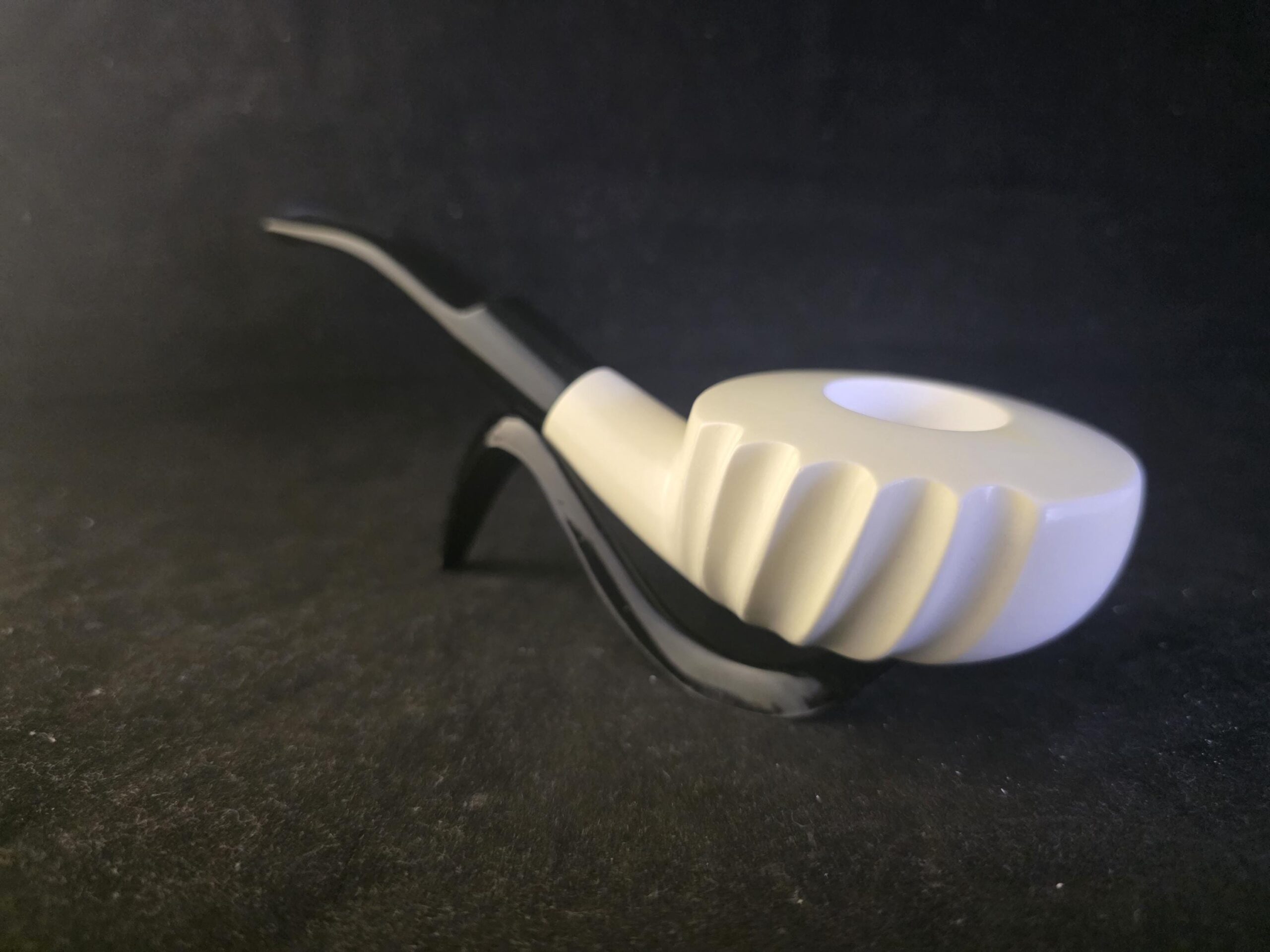 Free Style Smooth Meerschaum Pipe with Acrylic Stem & Block Meerschaum,Turkish Meerschaum