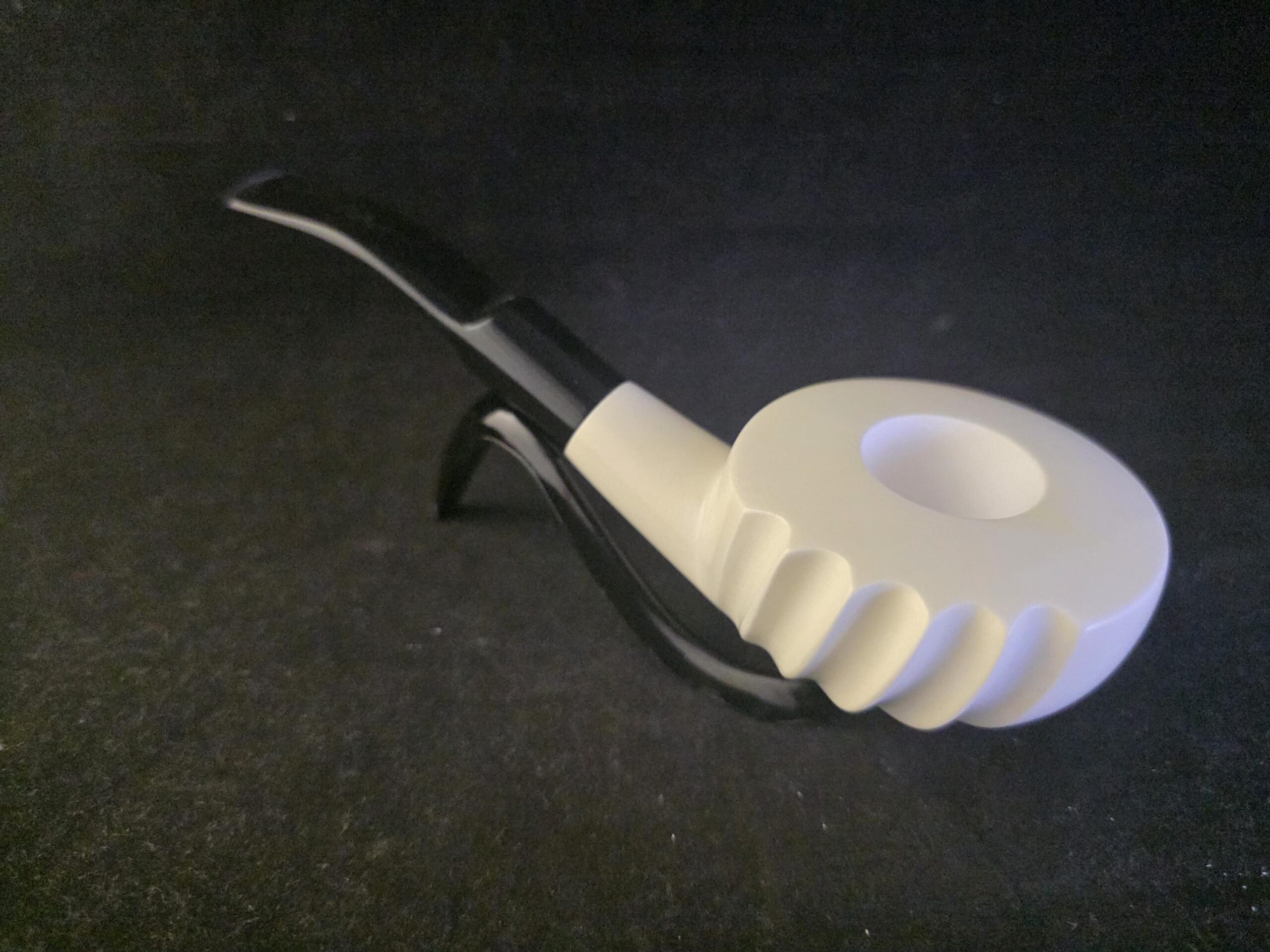Free Style Smooth Meerschaum Pipe with Acrylic Stem & Block Meerschaum,Turkish Meerschaum - Image 5