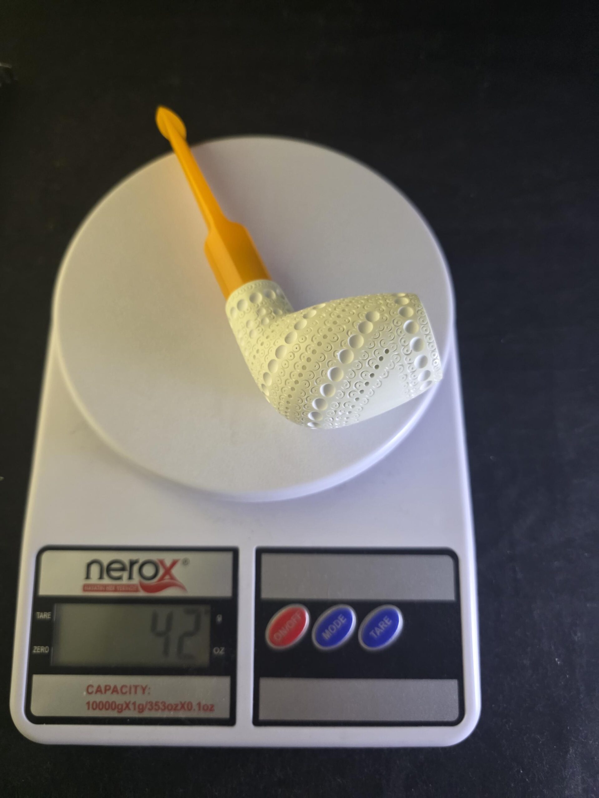 Classic Meerschaum Billiard Pipe – Handmade Turkish Smoking Pipe with Acrylic Stem – Cool Gift - Image 8