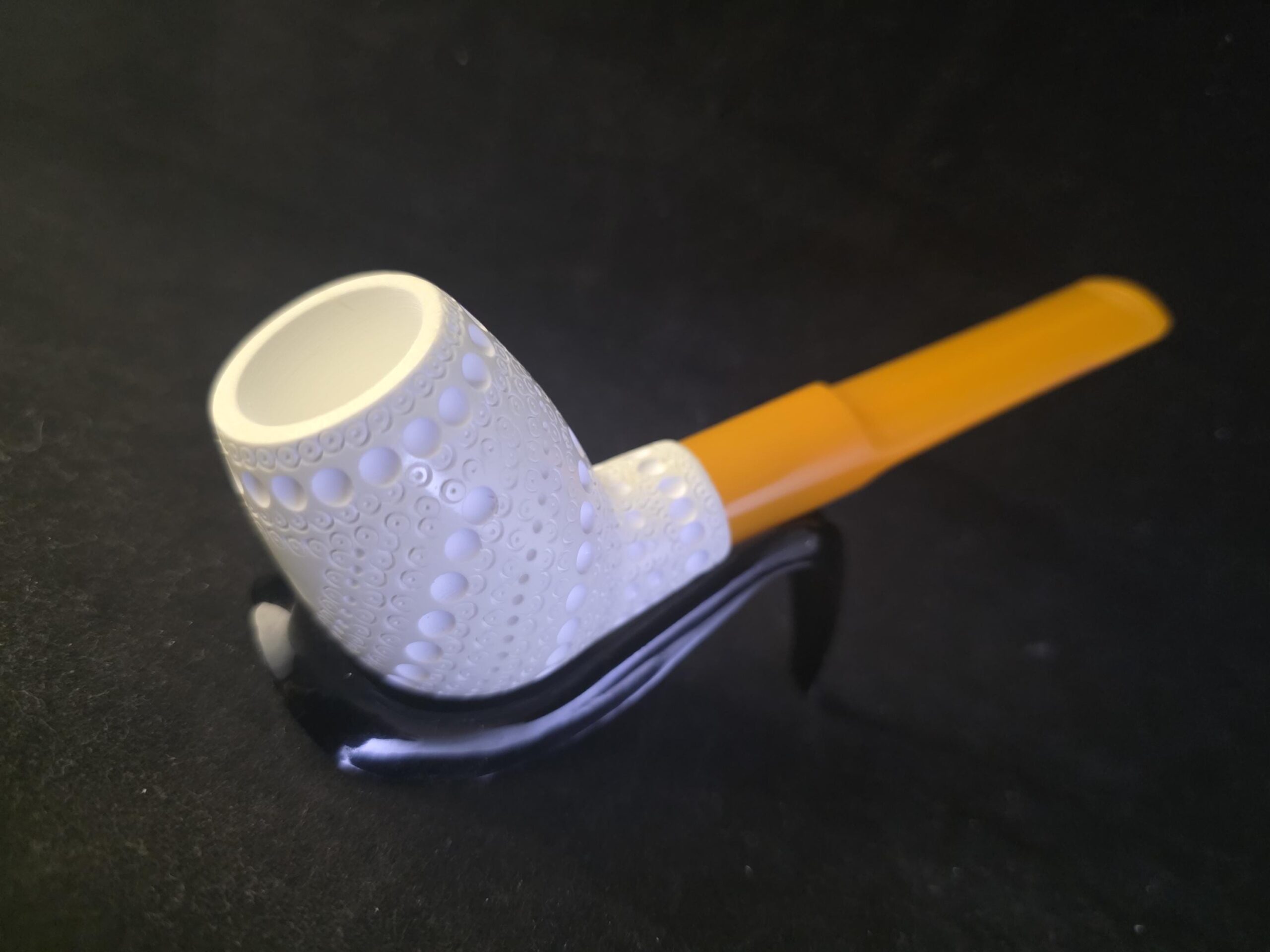 Classic Meerschaum Billiard Pipe – Handmade Turkish Smoking Pipe with Acrylic Stem – Cool Gift - Image 4