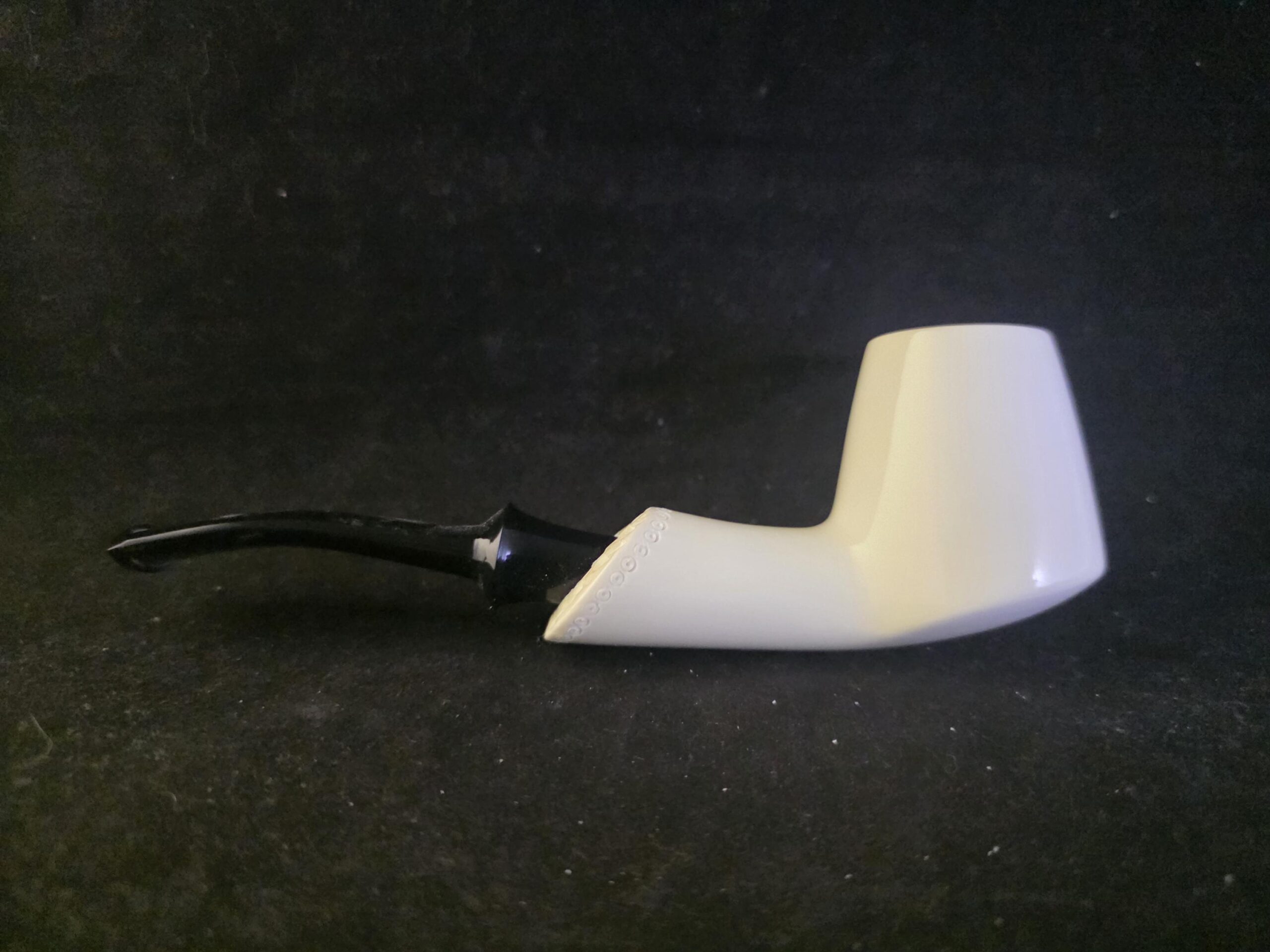 Hand Carved Turkish Meerschaum Free Style Pipe – Original Design Smoking Pipe with Acrylic Stem - Image 6