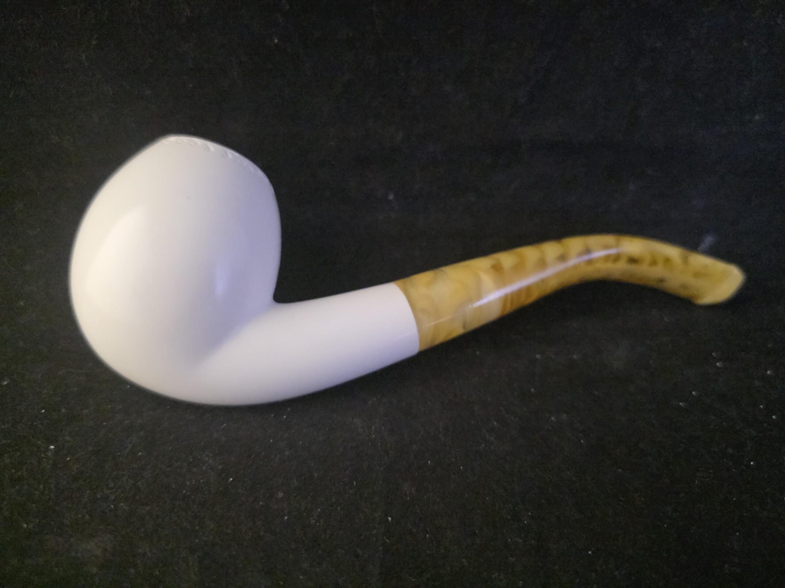 Smooth Apple Turkish Meerschaum Pipe – Lightweight Smoking Pipe with Acrylic Stem - Image 8