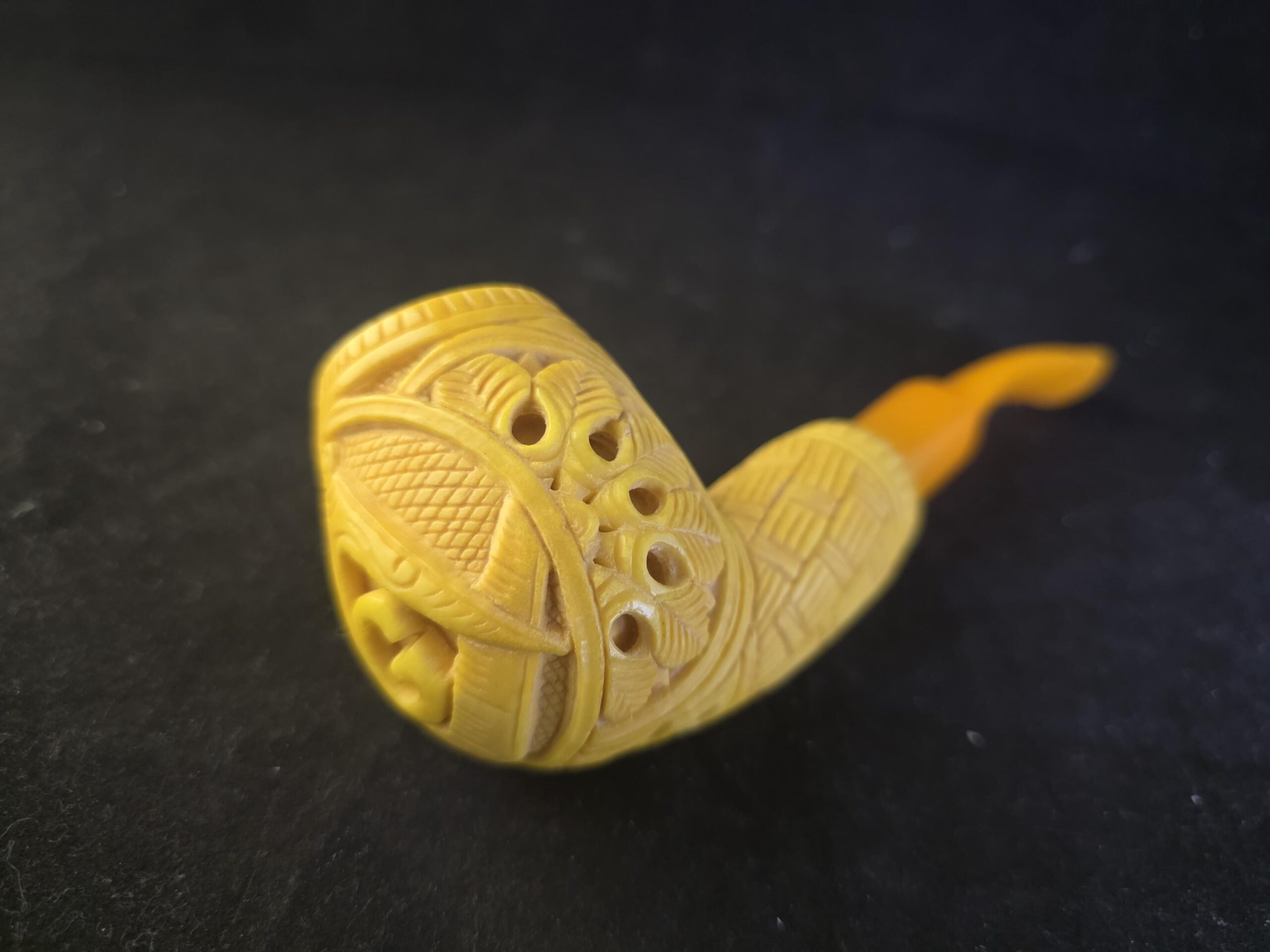 Masonic Figure Meerschaum Pipe, Premium Handmade Meerschaum Pipe with Acrylic Stem &Block meerschaum,Special masonic art - Image 10