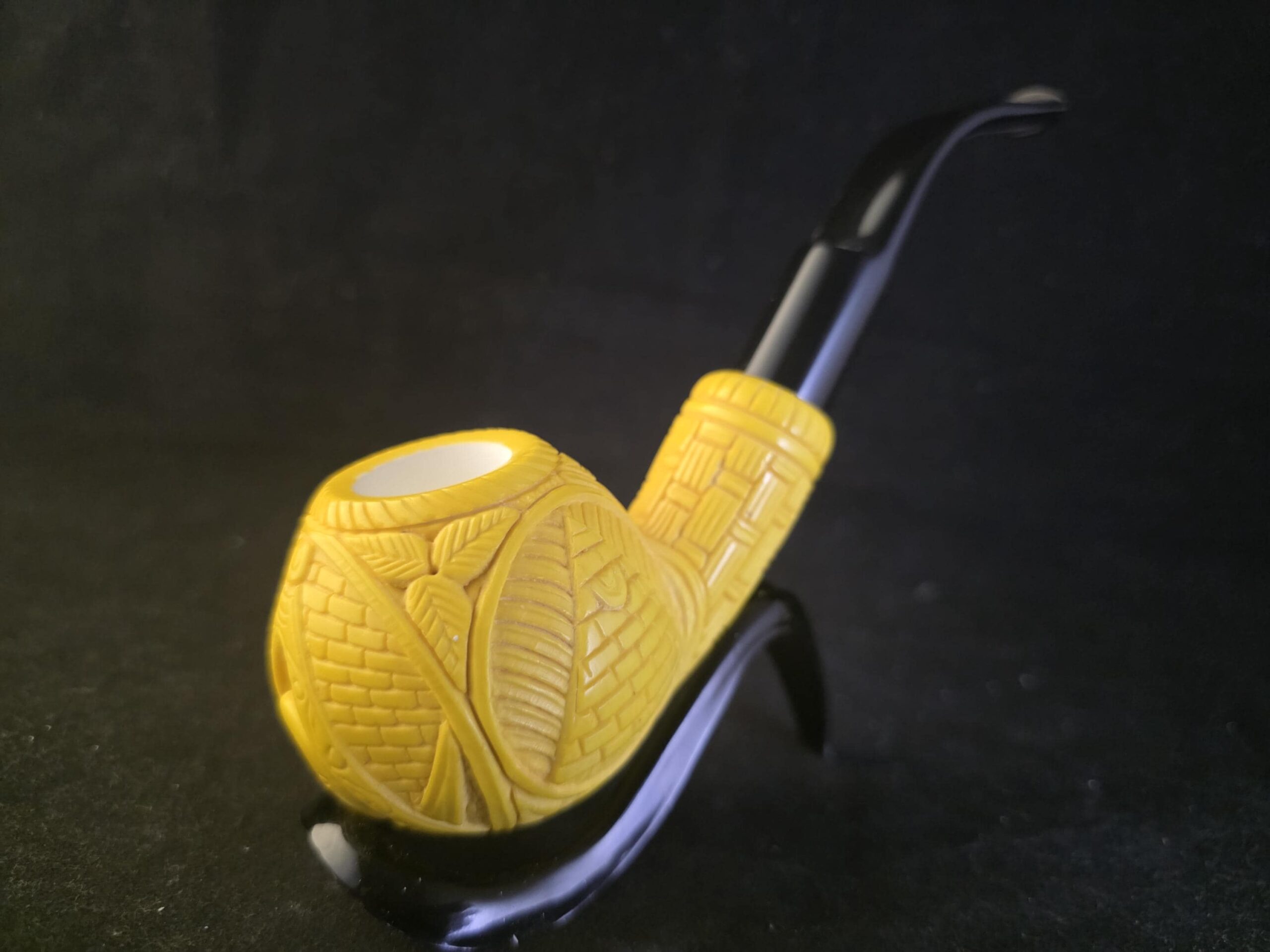 Masonic Figure Meerschaum Pipe, Premium Handmade Meerschaum Pipe with Acrylic Stem &Block meerschaum,Special masonic art