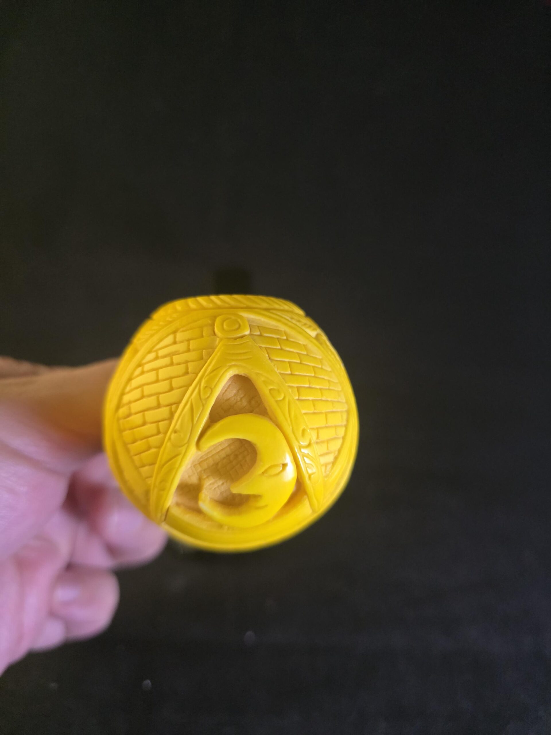 Masonic Figure Meerschaum Pipe, Premium Handmade Meerschaum Pipe with Acrylic Stem &Block meerschaum,Special masonic art - Image 4