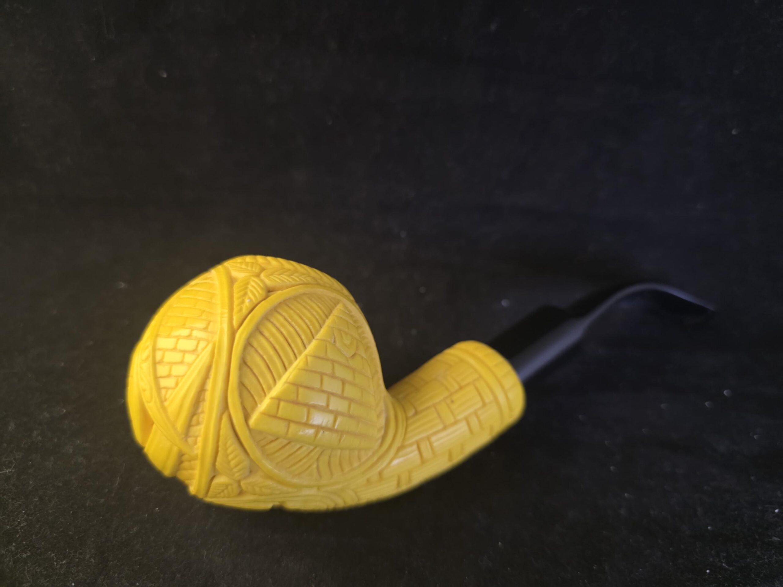 Masonic Figure Meerschaum Pipe, Premium Handmade Meerschaum Pipe with Acrylic Stem &Block meerschaum,Special masonic art - Image 8