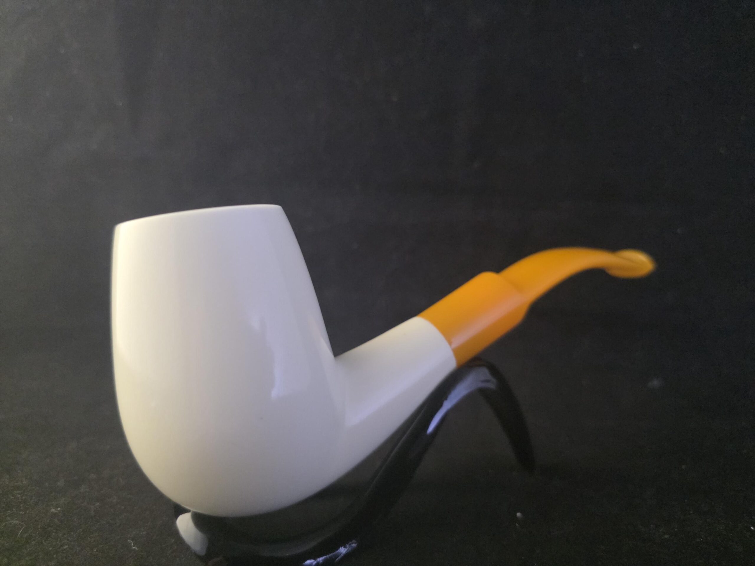 Classic Smooth Design Meerschaum Pipe with Acrylic Stem & Block Meerschaum,Turkish Meerschaum - Image 6