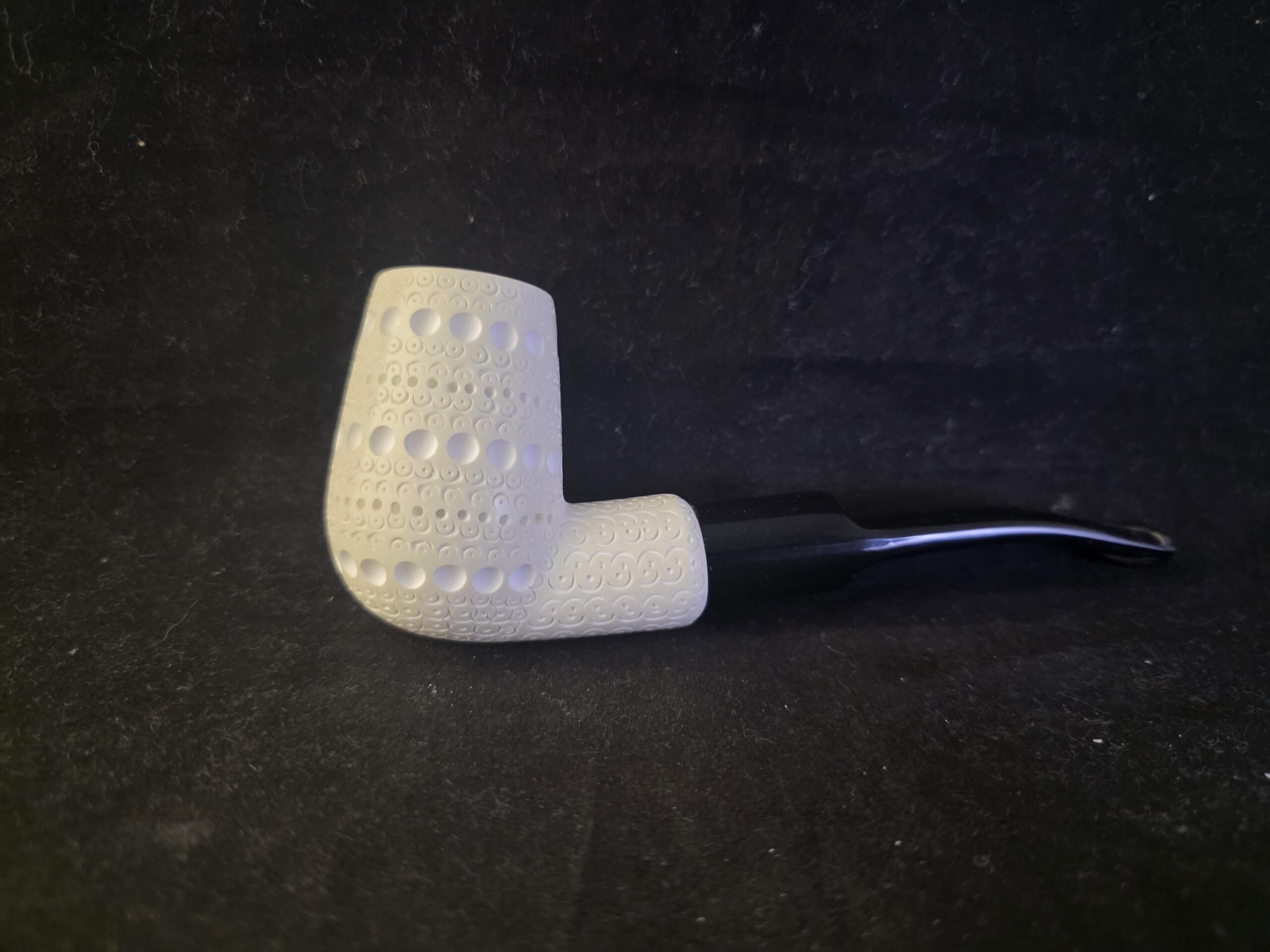 Special depicted classical Meerschaum Pipe with Acrylic Stem & Block Meerschaum, Turkish Meerschaum - Image 7