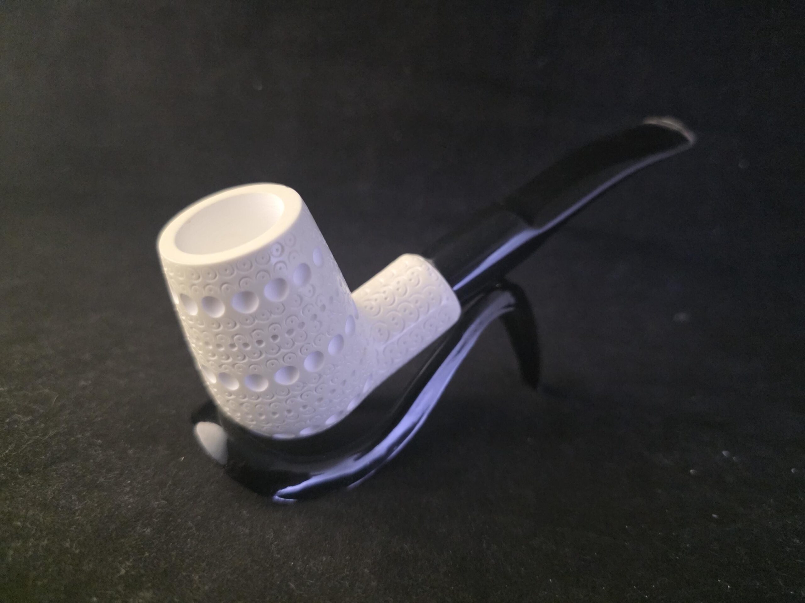 Special depicted classical Meerschaum Pipe with Acrylic Stem & Block Meerschaum, Turkish Meerschaum - Image 3