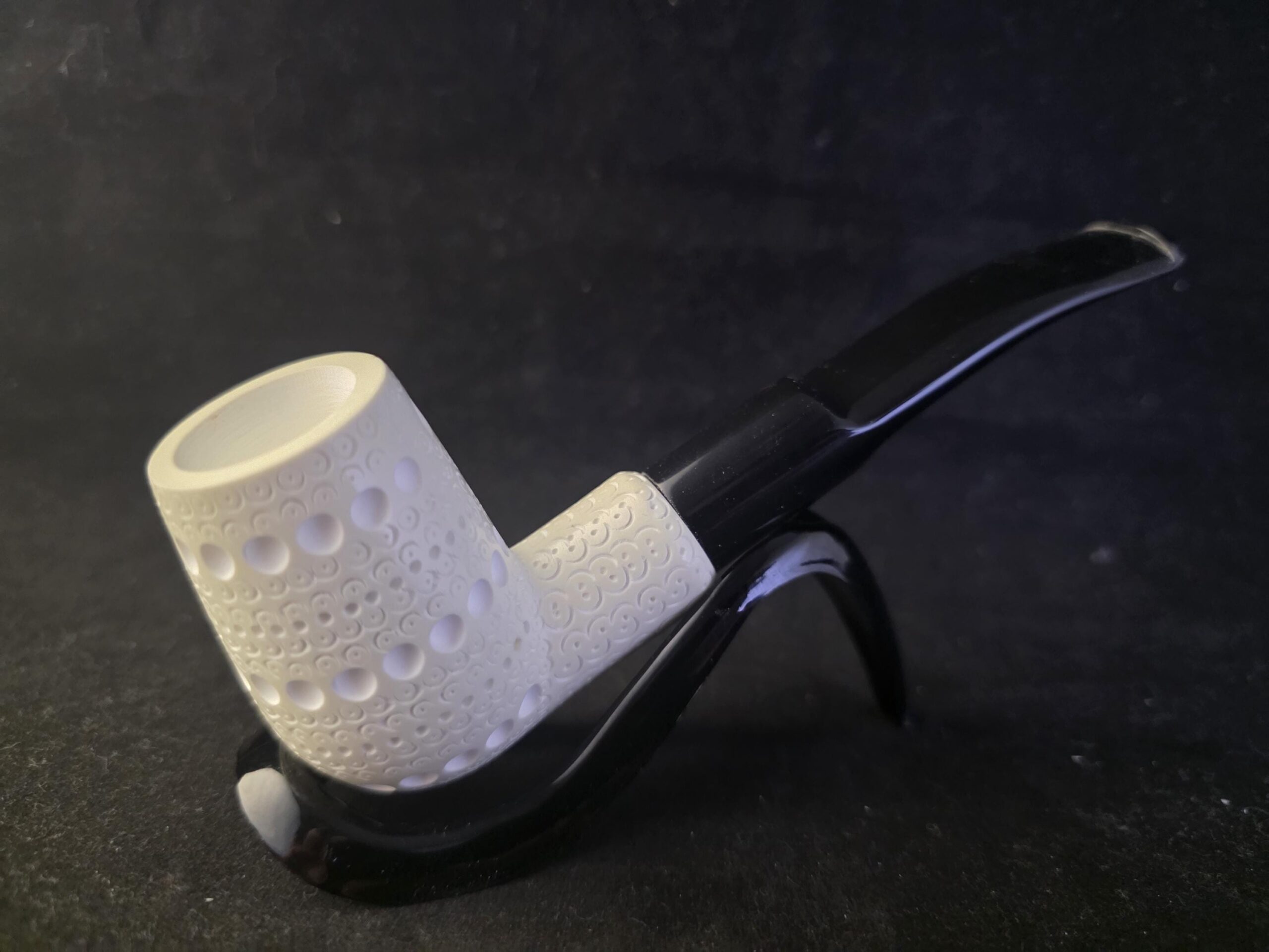 Special depicted classical Meerschaum Pipe with Acrylic Stem & Block Meerschaum, Turkish Meerschaum - Image 6