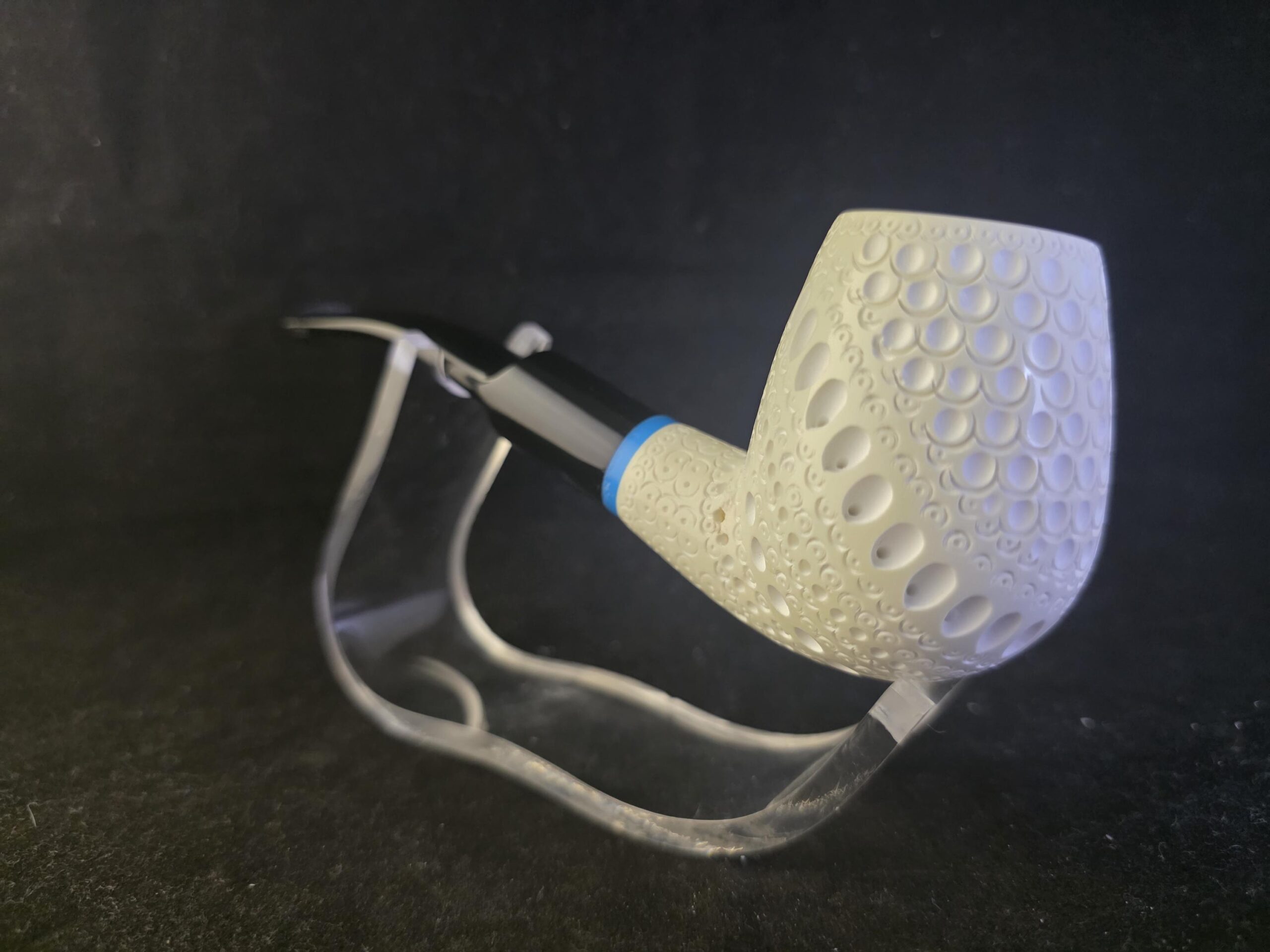 Handmade Turkish Meerschaum Smoking Pipe with Acrylic Stem –Lightweight Cool Design – Unique Gift for Him, Turkish Meerschaum
