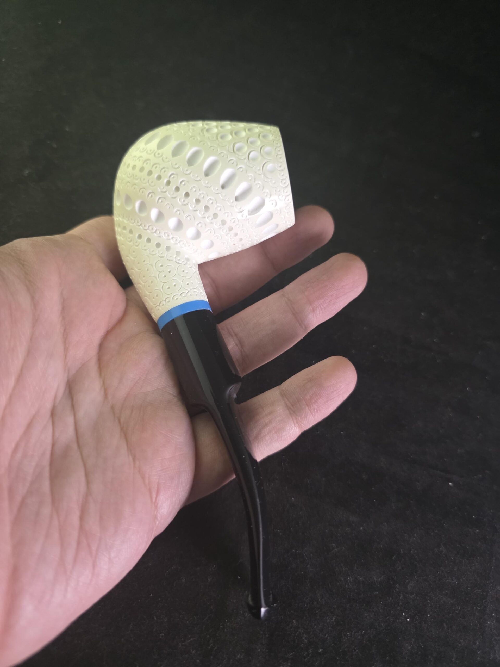 Handmade Turkish Meerschaum Smoking Pipe with Acrylic Stem –Lightweight Cool Design – Unique Gift for Him, Turkish Meerschaum - Image 6
