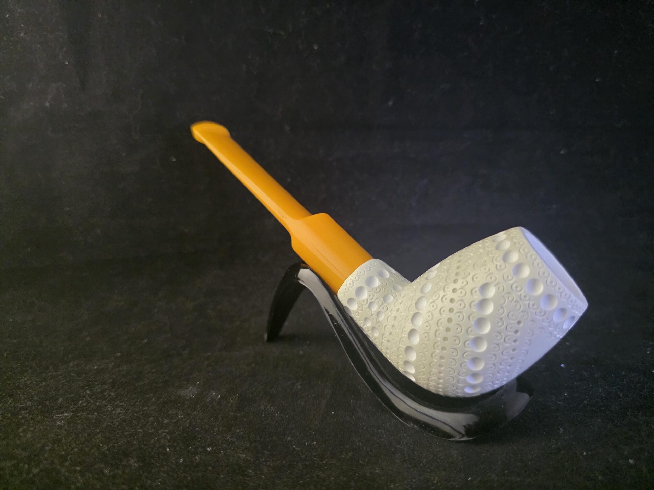 Classic Meerschaum Billiard Pipe – Handmade Turkish Smoking Pipe with Acrylic Stem – Cool Gift